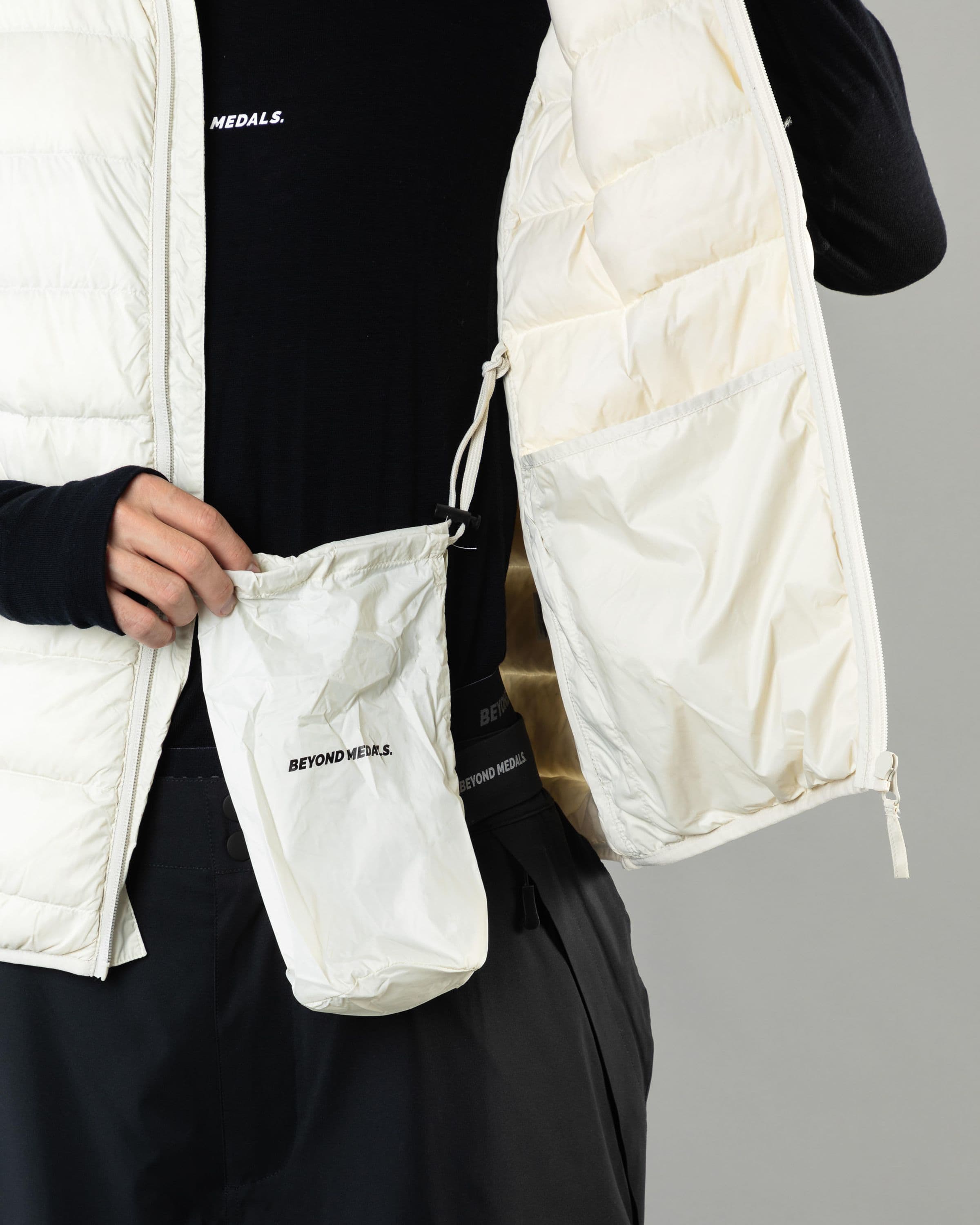 Packable Down Vest Off White