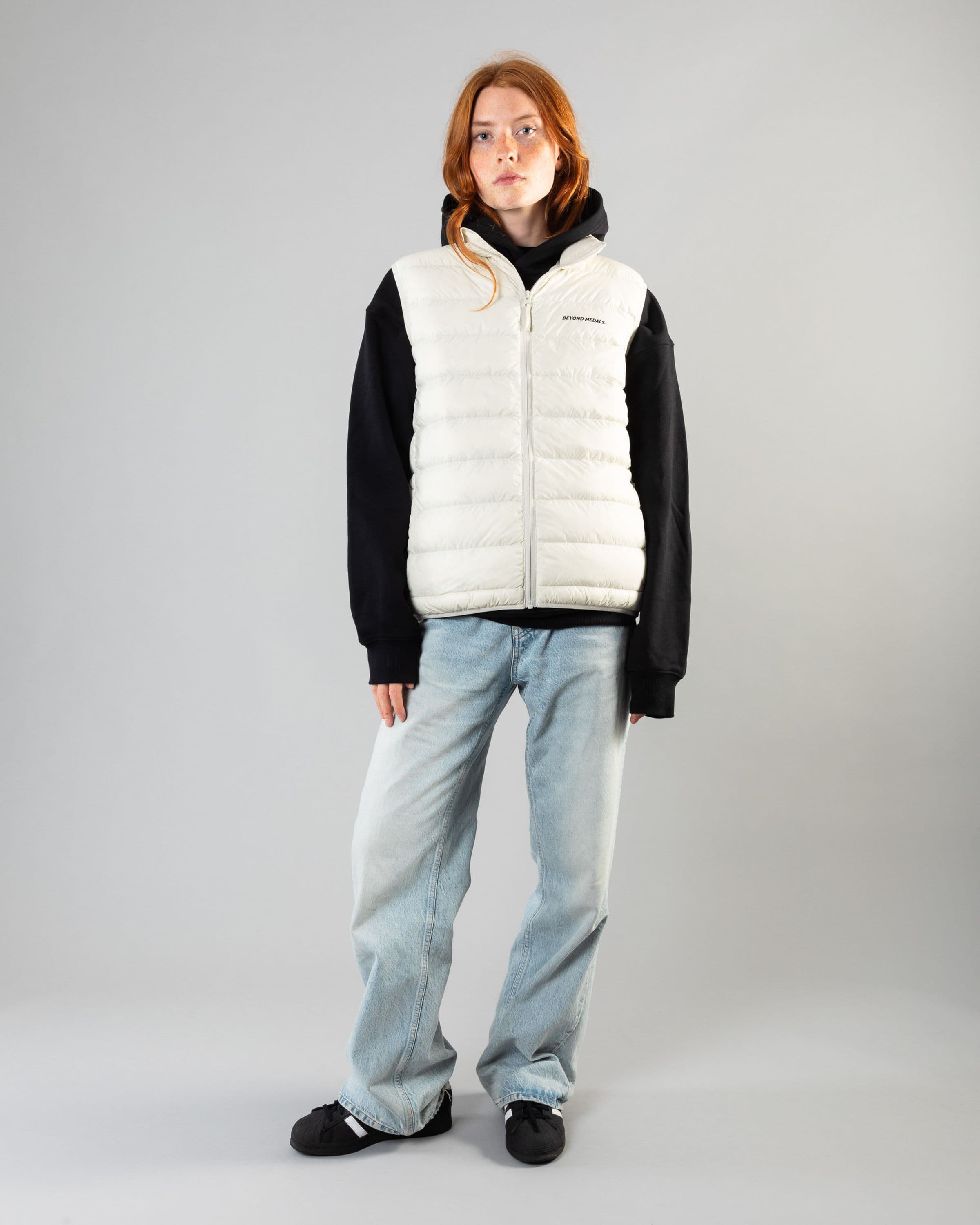 Packable Down Vest Off White