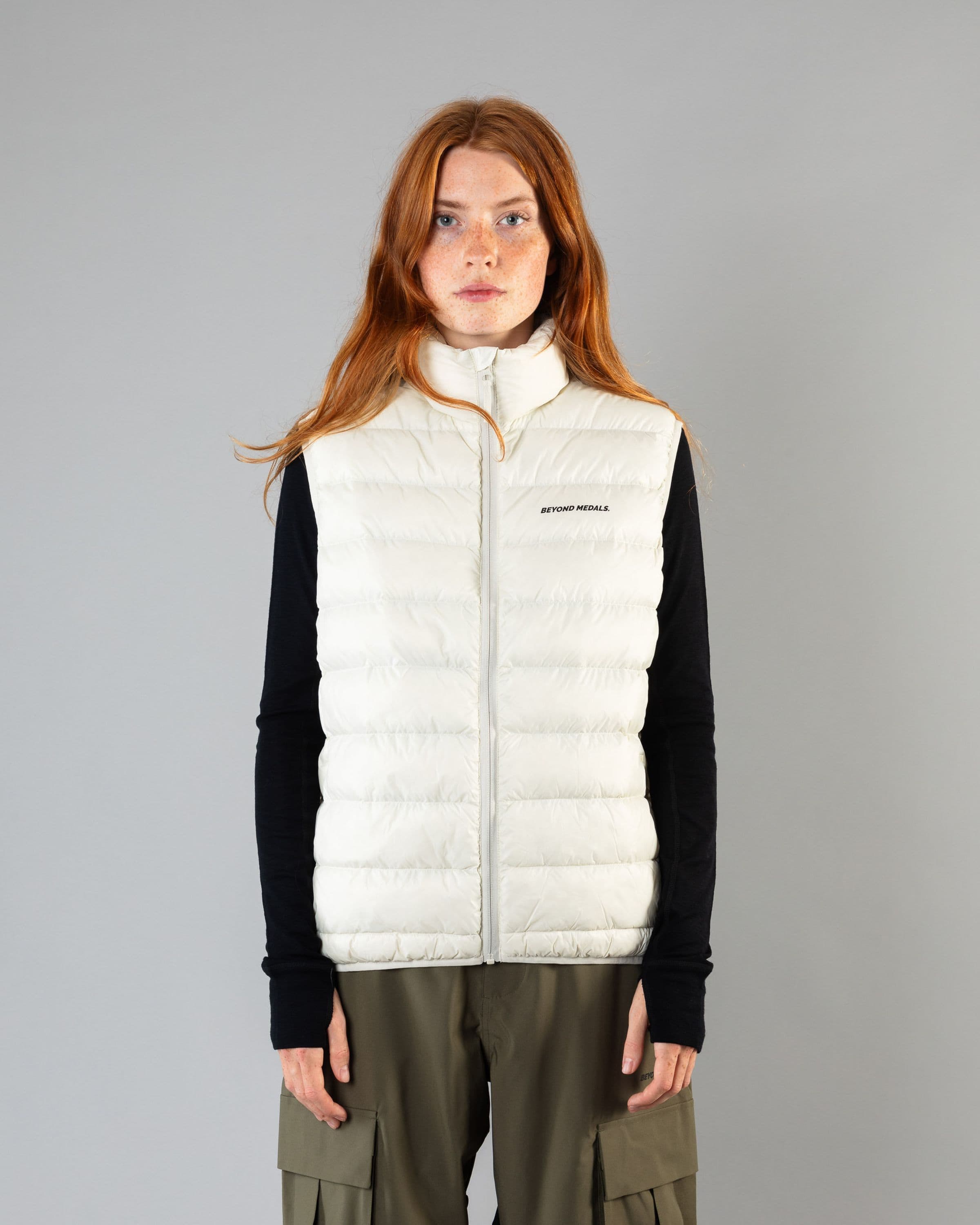 Packable Down Vest Off White