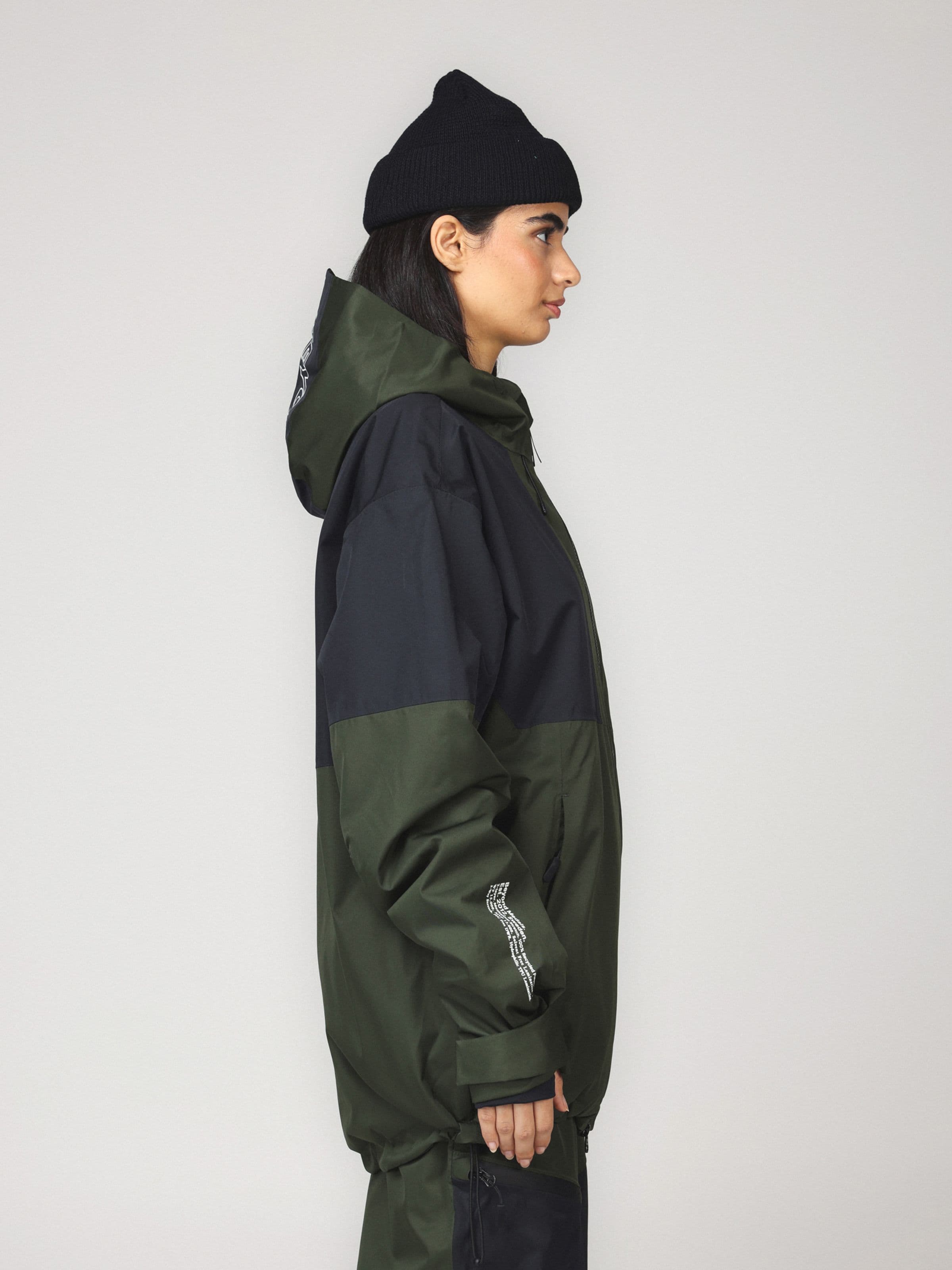 Outwear clothes, Full Zip Jkt in green worn by model, Beyond Medals, 2024