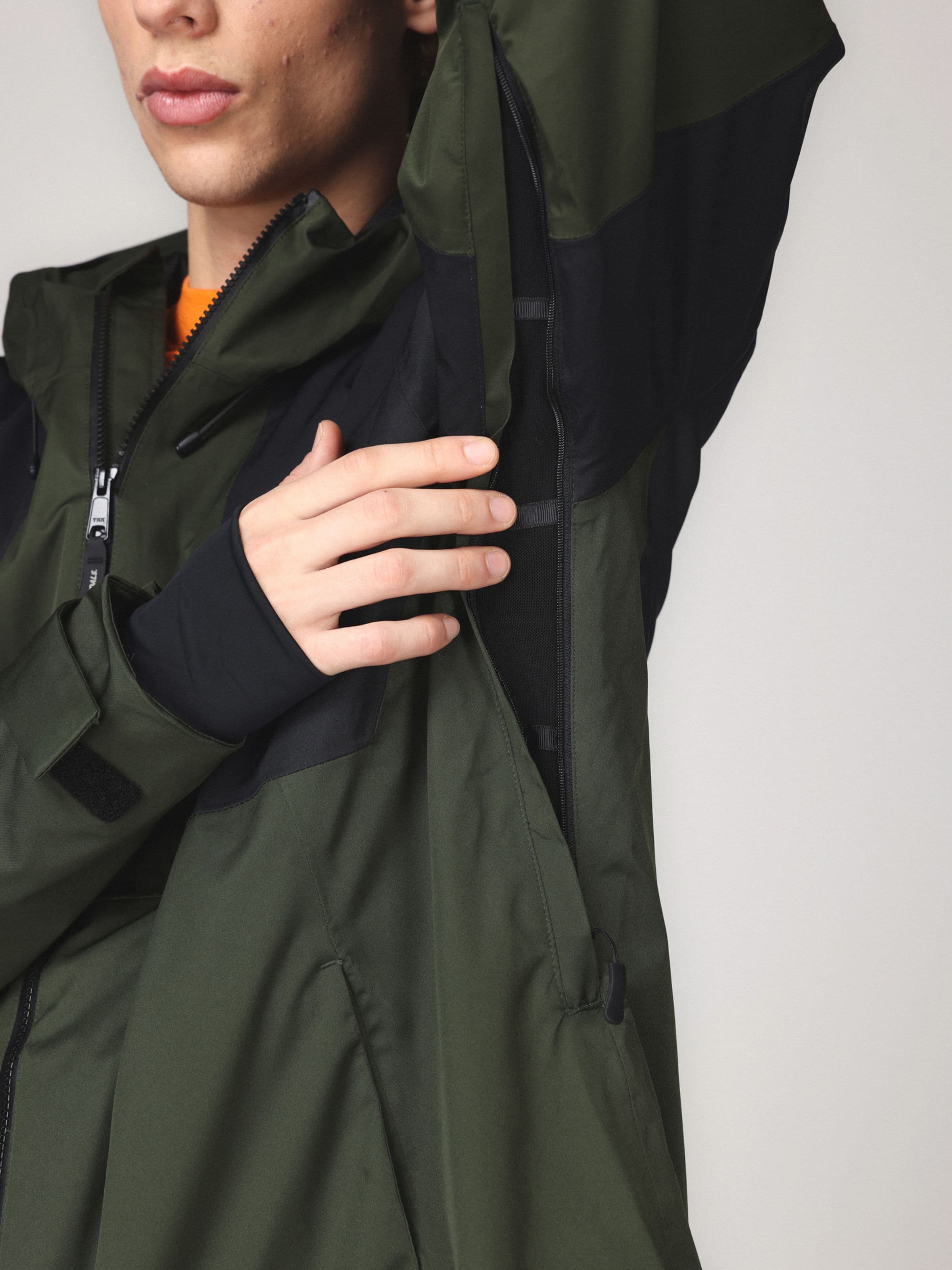 Outwear clothing, Full Zip Jkt in green worn by model, Beyond Medals, 2024