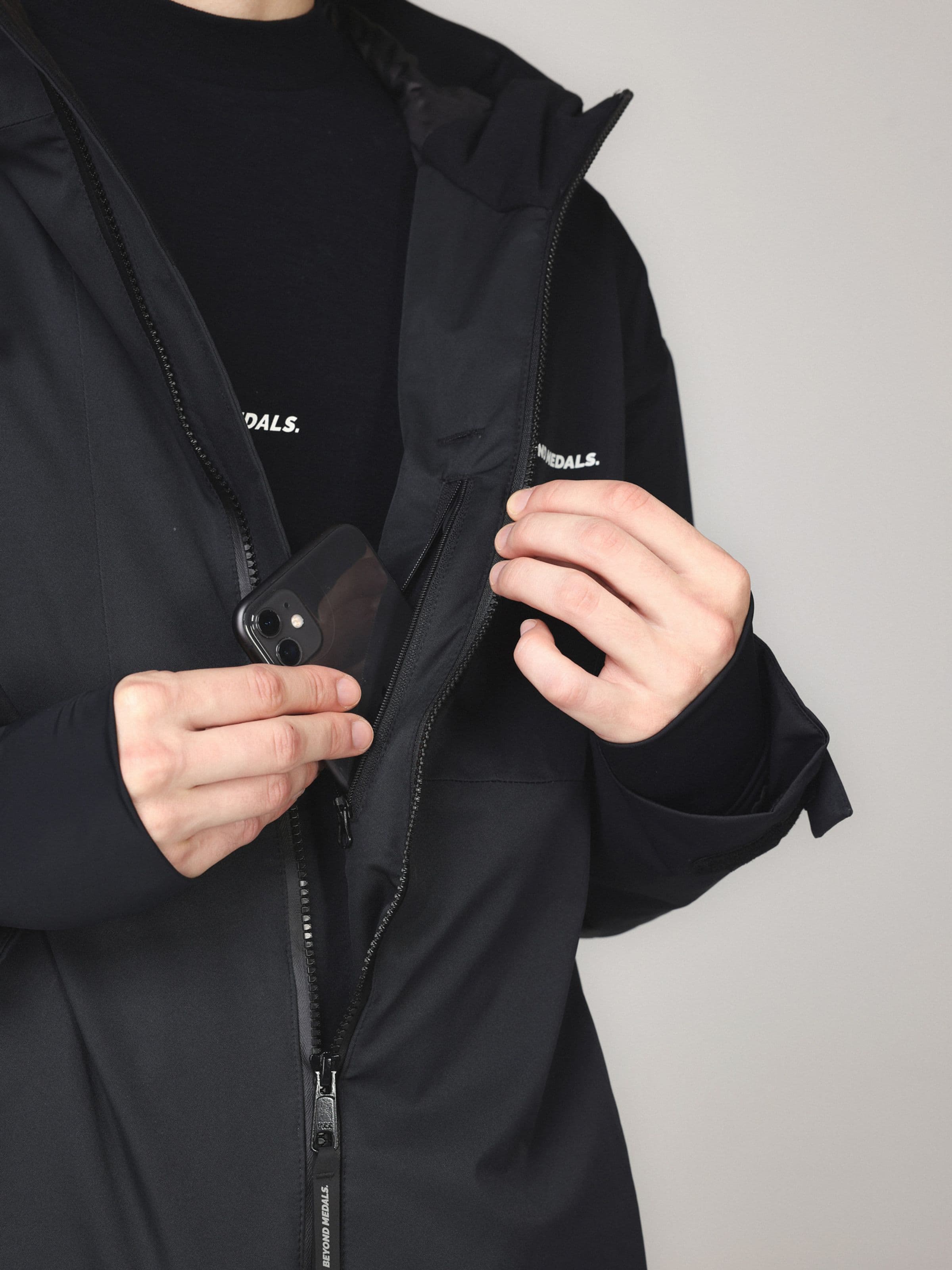 Winter sports jacket, Full Zip Jkt in green worn by model, Beyond Medals, 2024