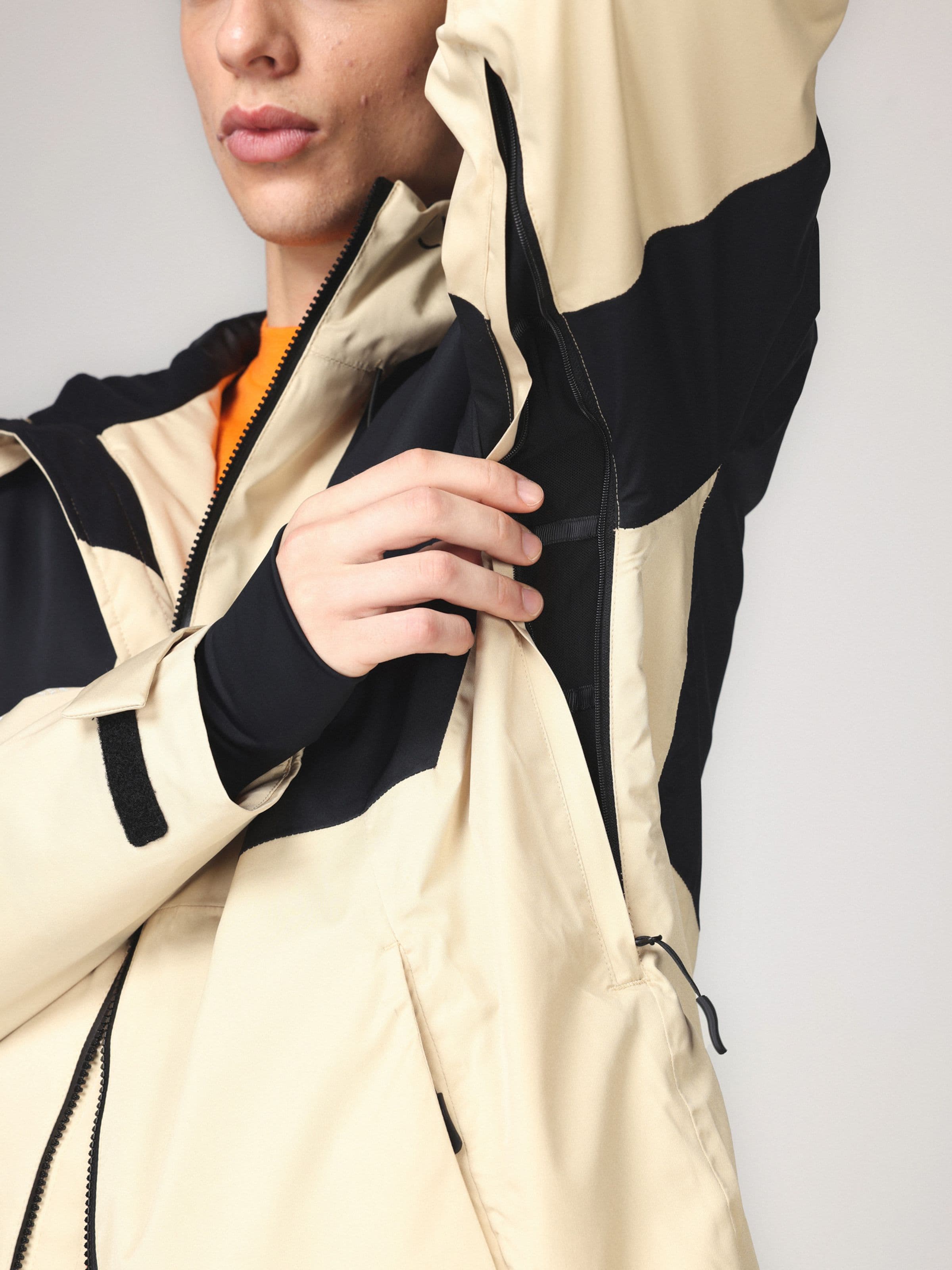 Waterproof jacket, Full Zip Jkt in green worn by model, Beyond Medals, 2024