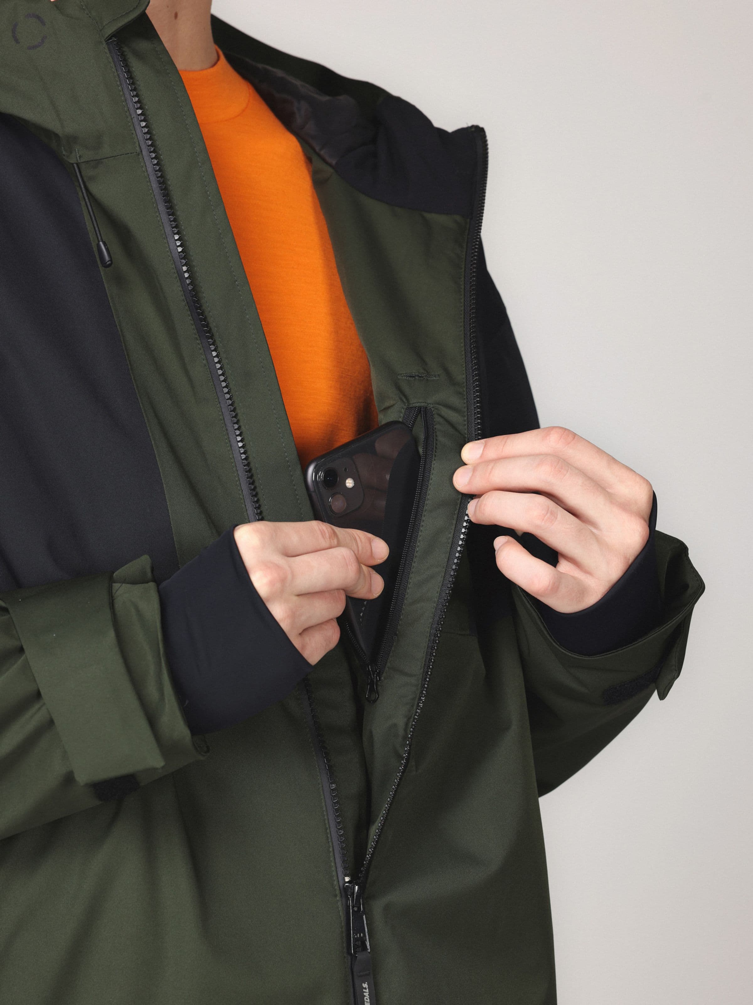 Winter snow jackets, Full Zip Jkt in green worn by model, Beyond Medals, 2024