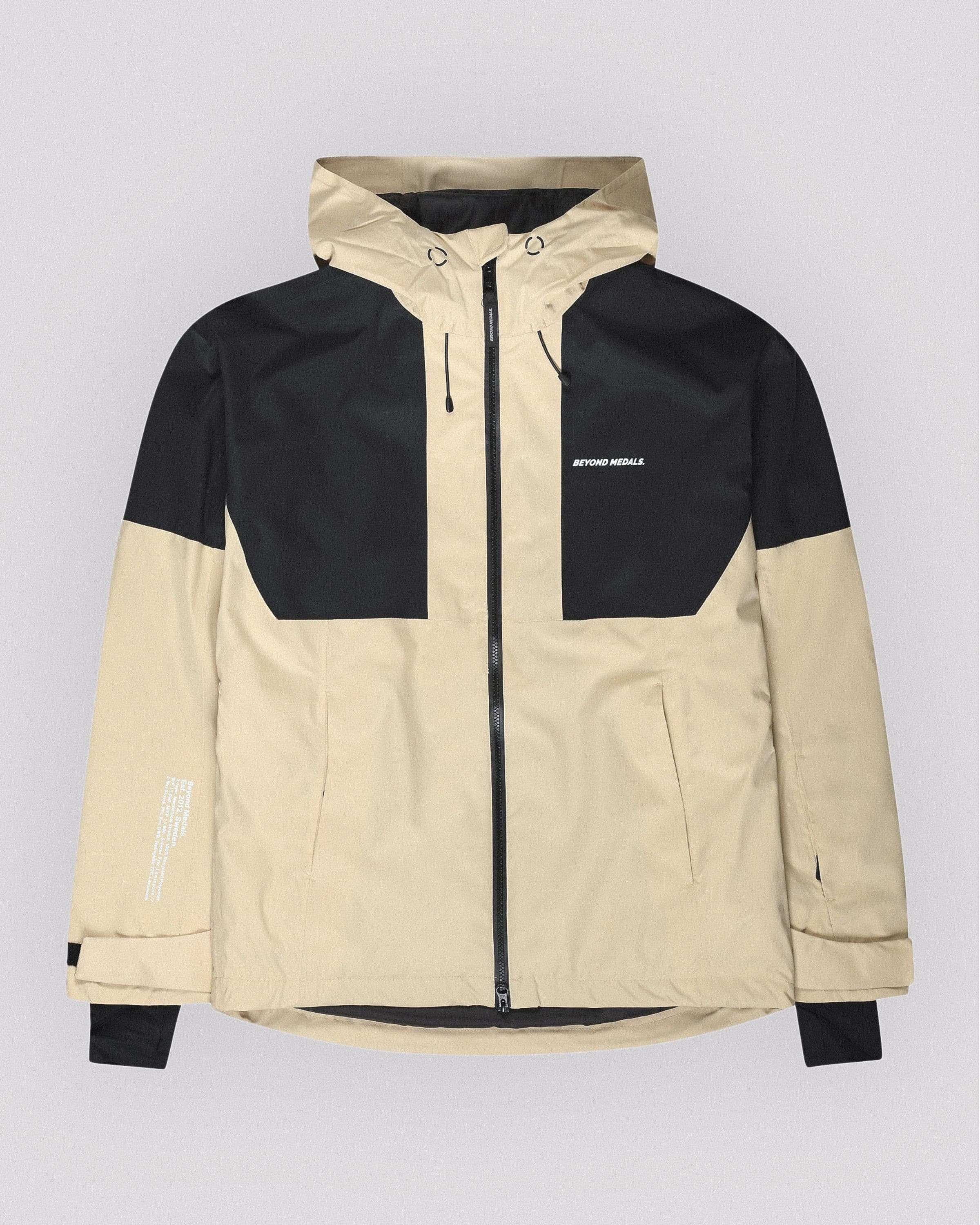 Waterproof jacket, Full Zip Jkt in green worn by model, Beyond Medals, 2024