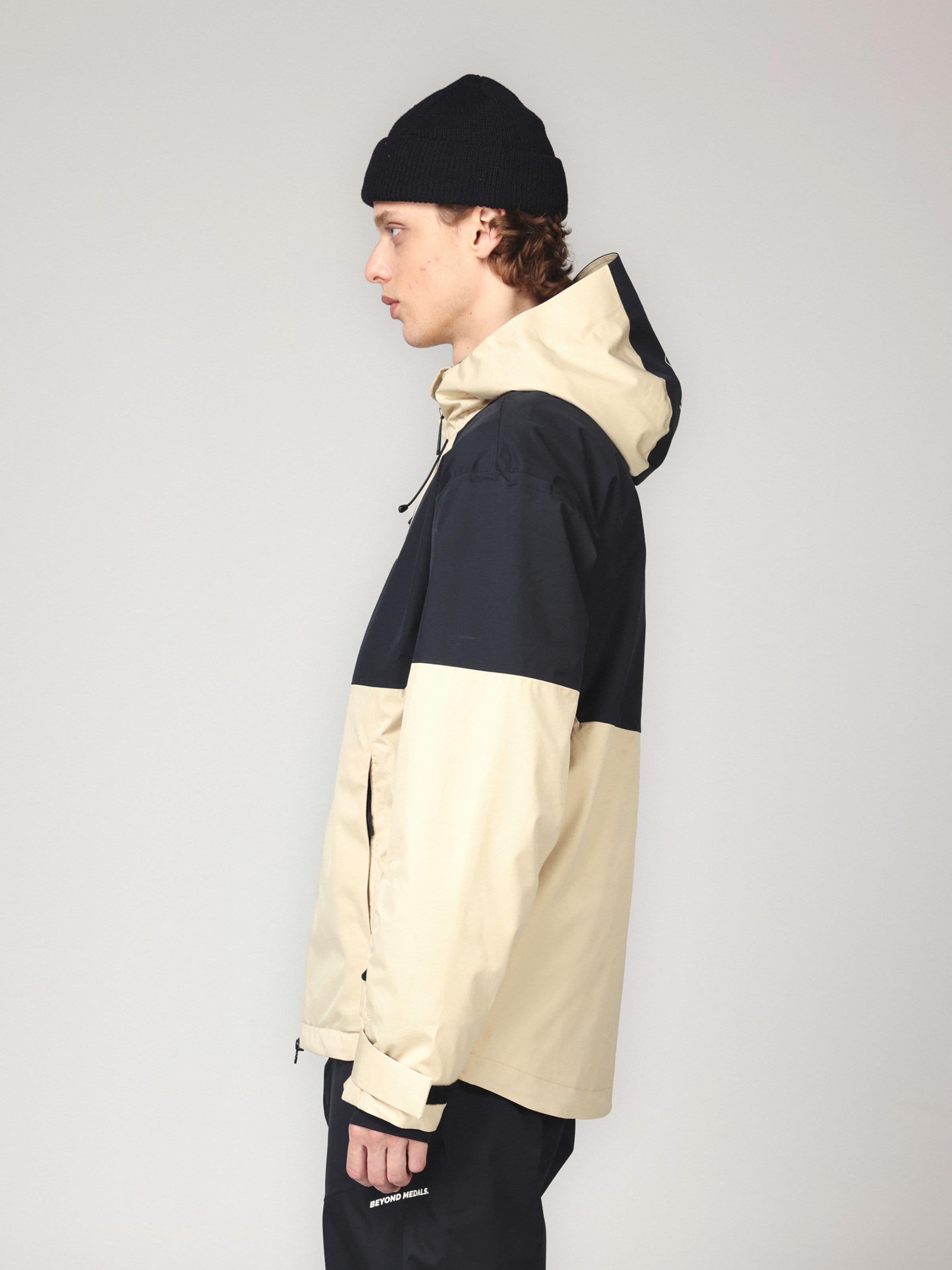 Waterproof jacket, Full Zip Jkt in green worn by model, Beyond Medals, 2024