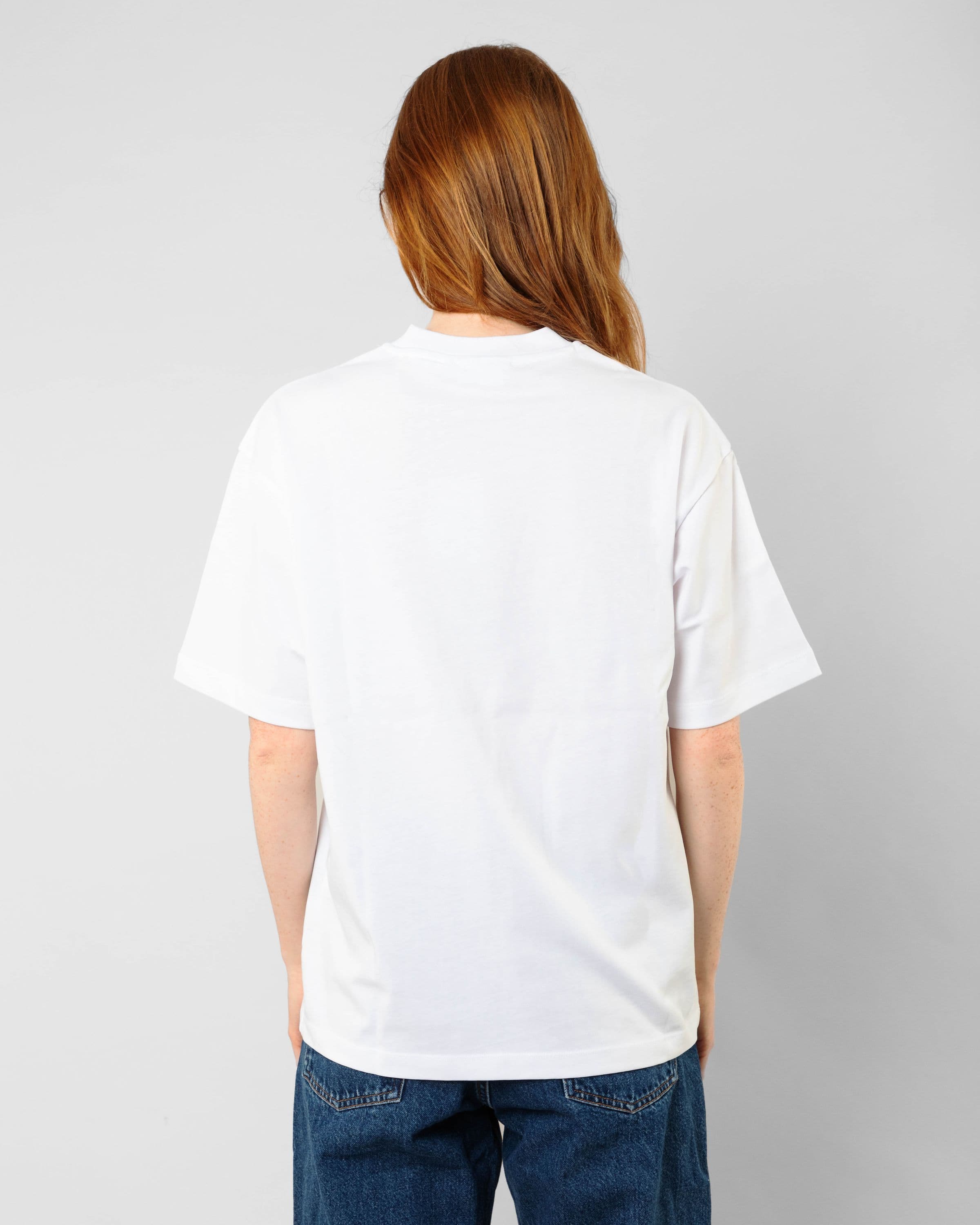 Outwear tshirt, Marathon Tee in white worn by TOR LUNDSTRÖM, Beyond Medals, 2024.