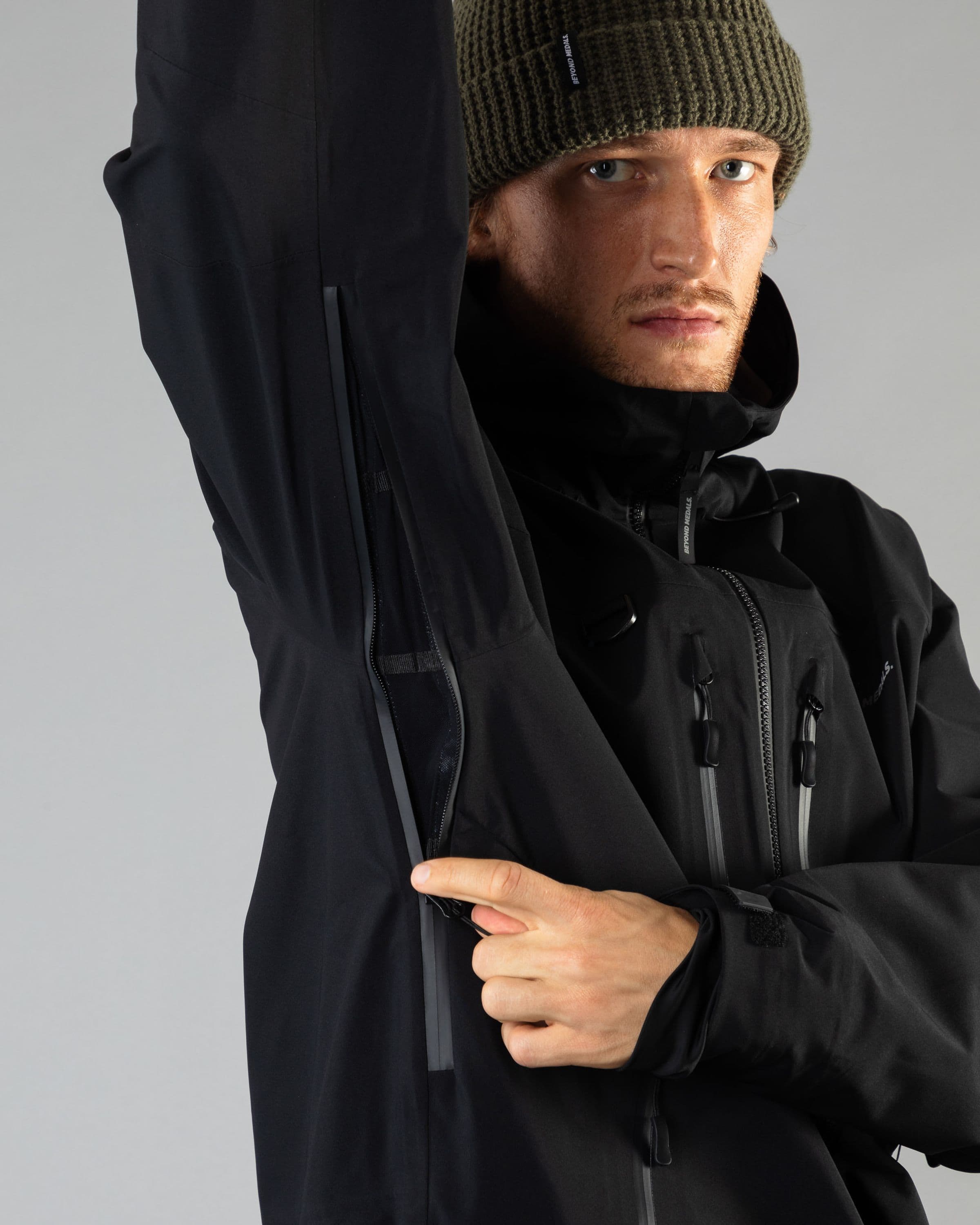 Outerwear clothing, pro tech jacket 3l in black worn by LUDVIG BILLTOFT, Beyond Medals, 2024, detail1