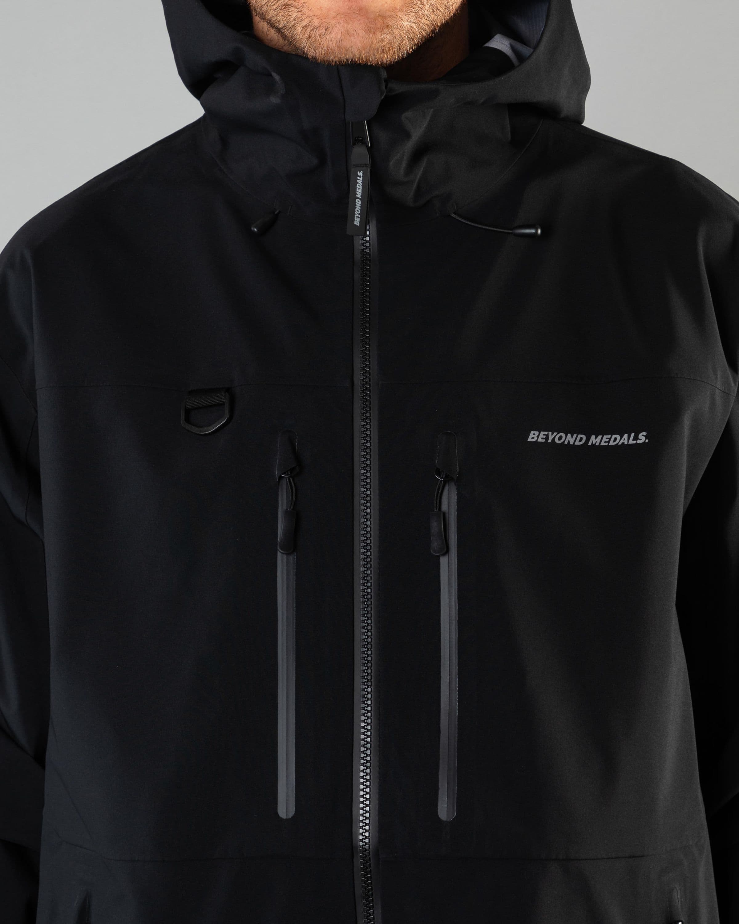 Outerwear clothing, pro tech jacket 3l in black worn by LUDVIG BILLTOFT, Beyond Medals, 2024, detail3