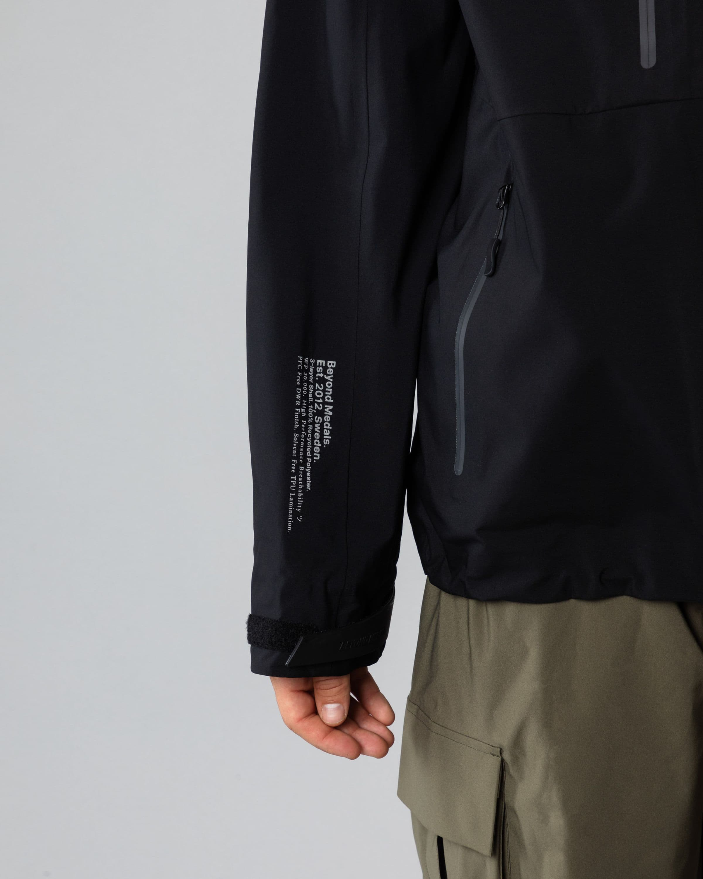 Outerwear clothing, pro tech jacket 3l in black worn by LUDVIG BILLTOFT, Beyond Medals, 2024, detail8