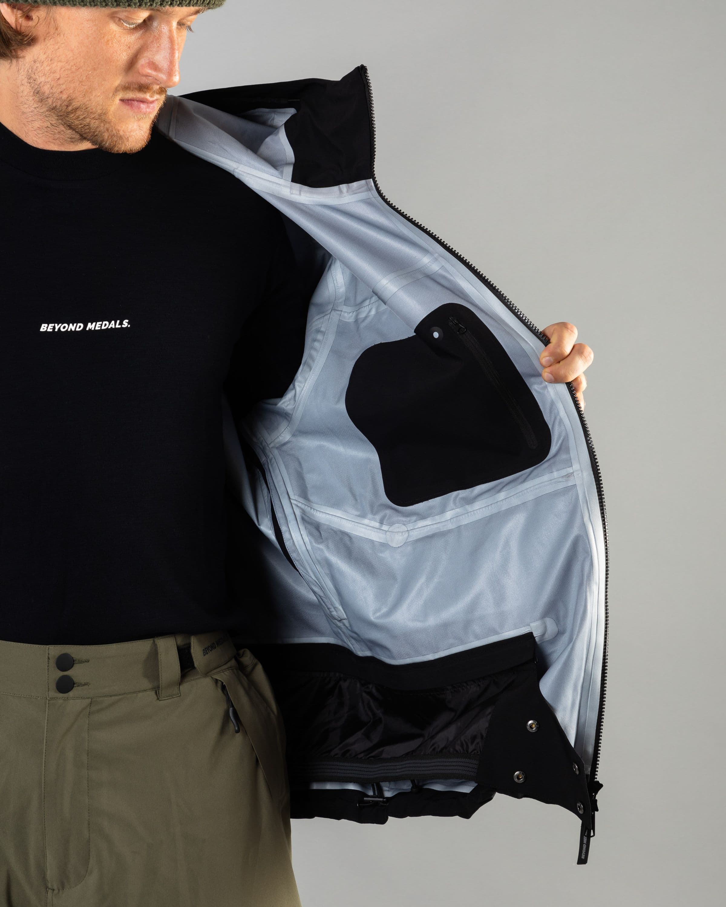 Outerwear clothing, pro tech jacket 3l in black worn by LUDVIG BILLTOFT, Beyond Medals, 2024, detail6