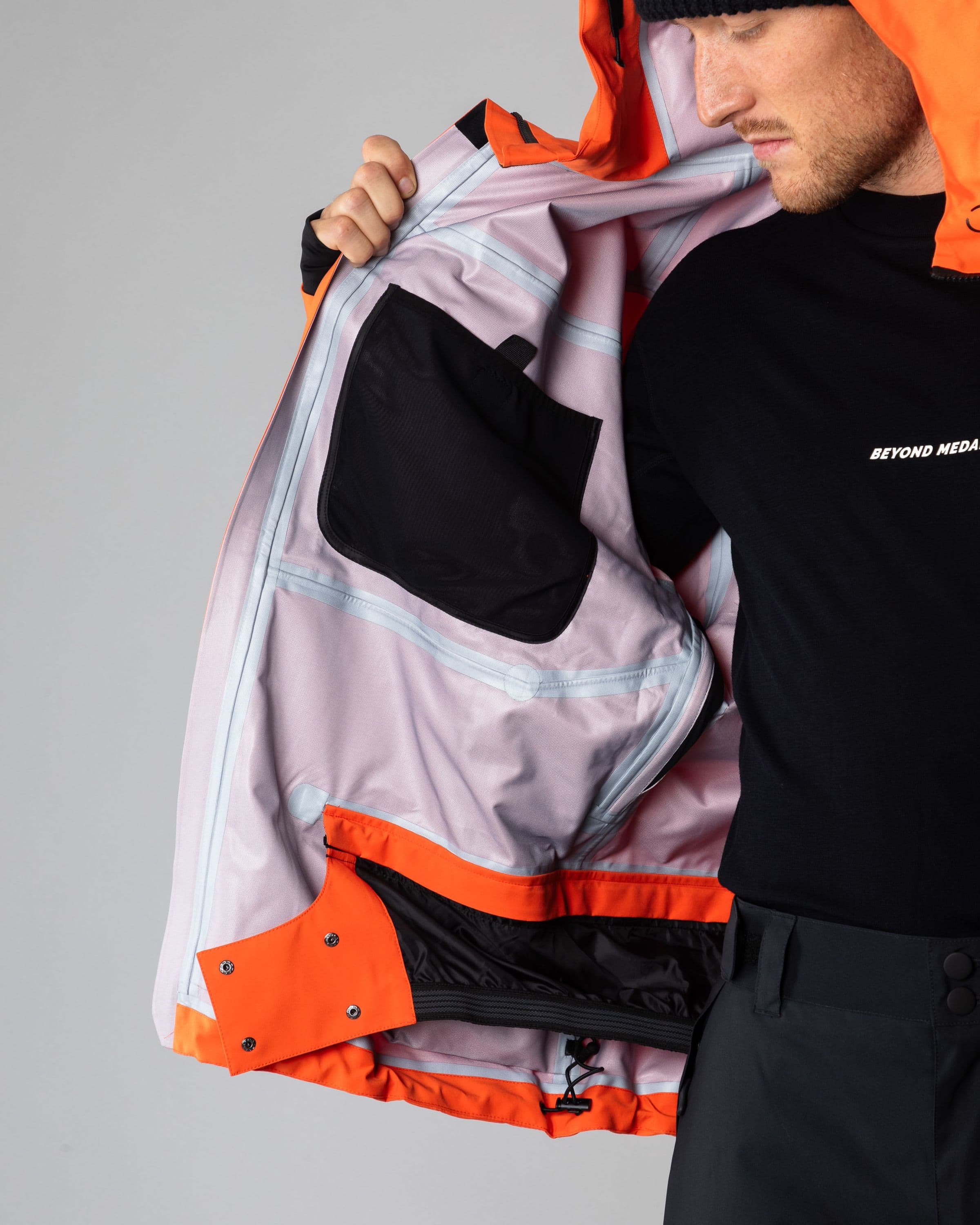 Outerwear clothing, pro tech jacket 3l in orange worn by LUDVIG BILLTOFT, Beyond Medals, 2024, detail6