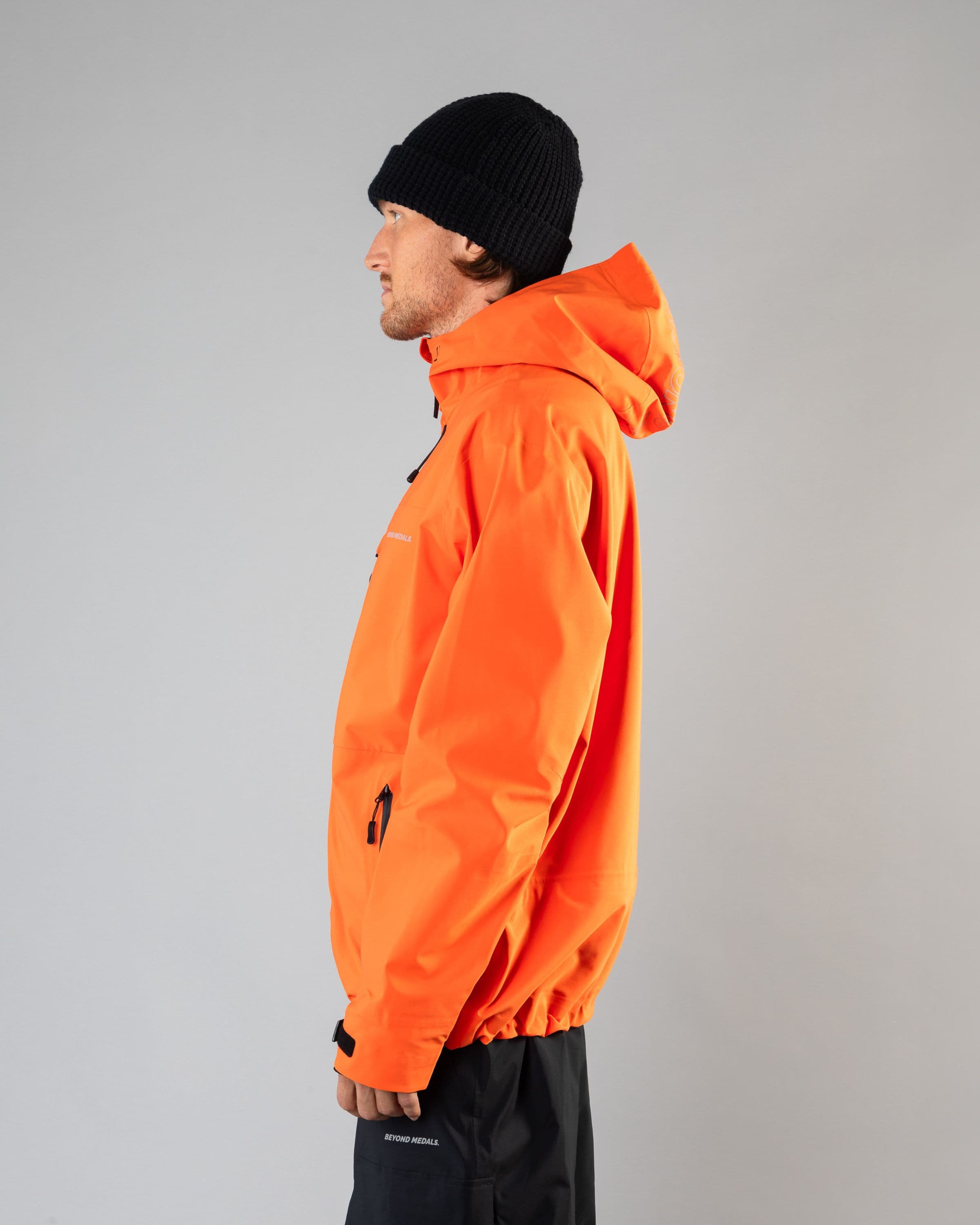 Outerwear clothing, pro tech jacket 3l in orange worn by LUDVIG BILLTOFT, Beyond Medals, 2024, side