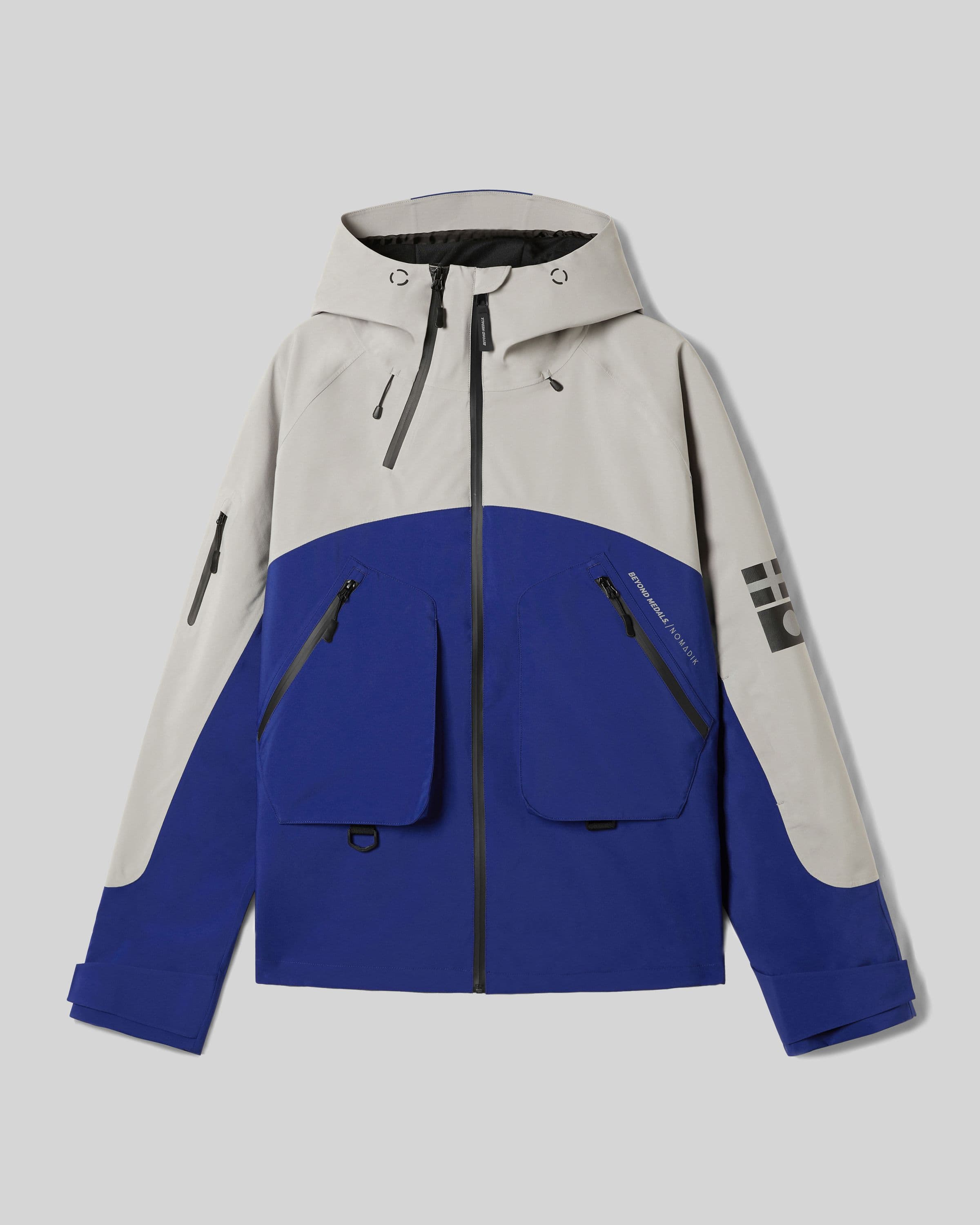 Beyond Medals x nomadik jacket 3l in blue product image 2024 x nomadik jacket 3l front