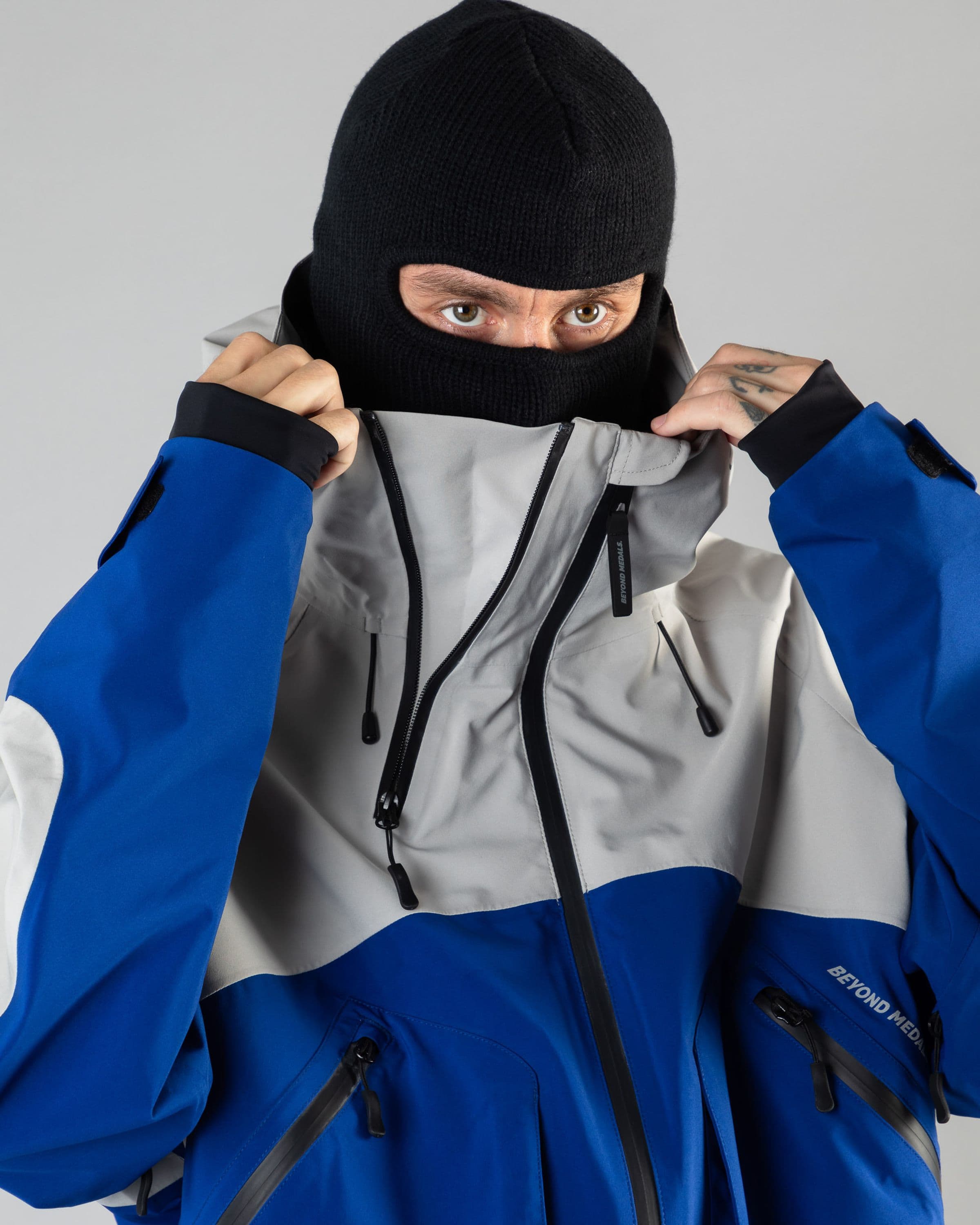 Outerwear clothing, beyond medals x nomadik jacket 3l in blue worn by KEVIN BÄCKSTRÖM, Beyond Medals, 2024, detail1