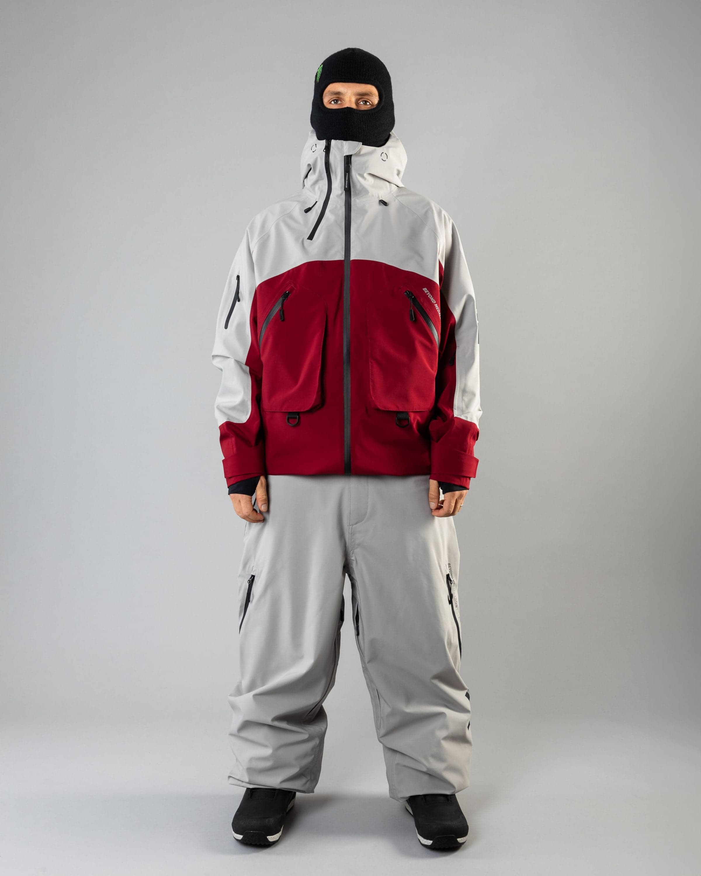 Outerwear clothing, beyond medals x nomadik jacket 3l in red worn by TOR LUNDSTRÖM, Beyond Medals, 2024, full front