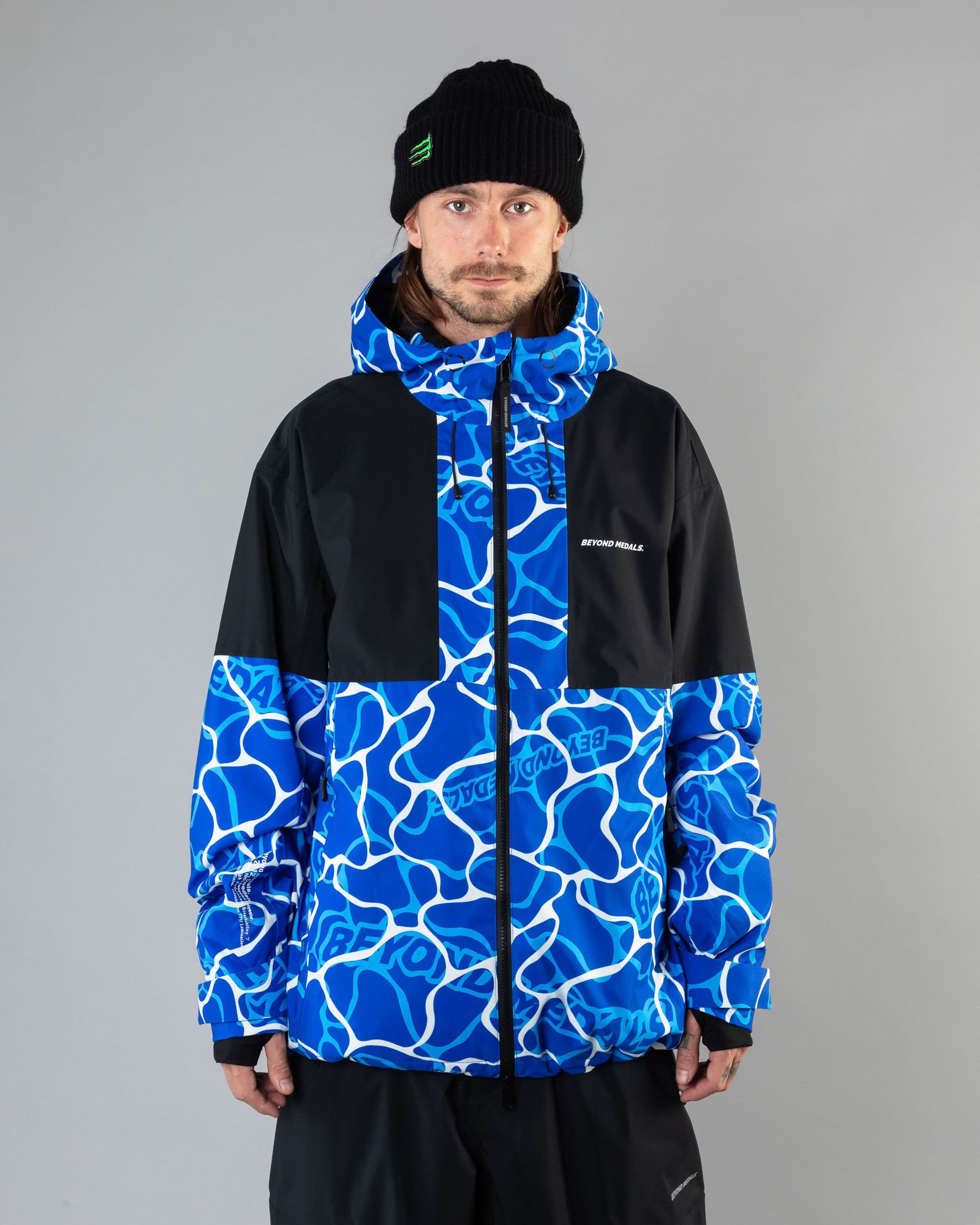 Outerwear clothing, fullzip jacket 2l in blue worn by KEVIN BÄCKSTRÖM, Beyond Medals, 2024, front