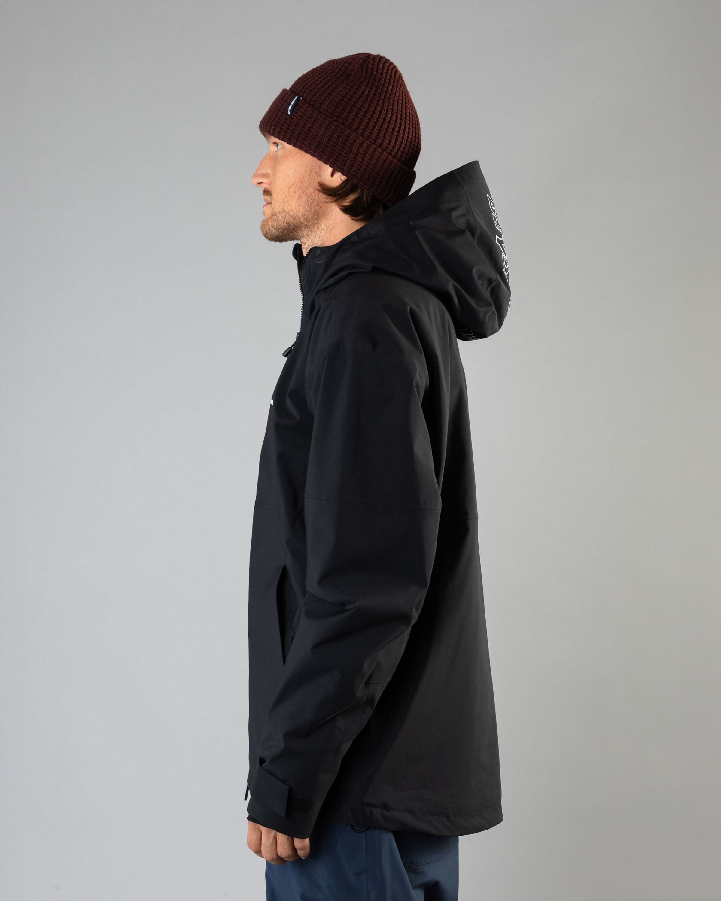 Outerwear clothing, fullzip jacket 2l in black worn by LUDVIG BILLTOFT, Beyond Medals, 2024, front