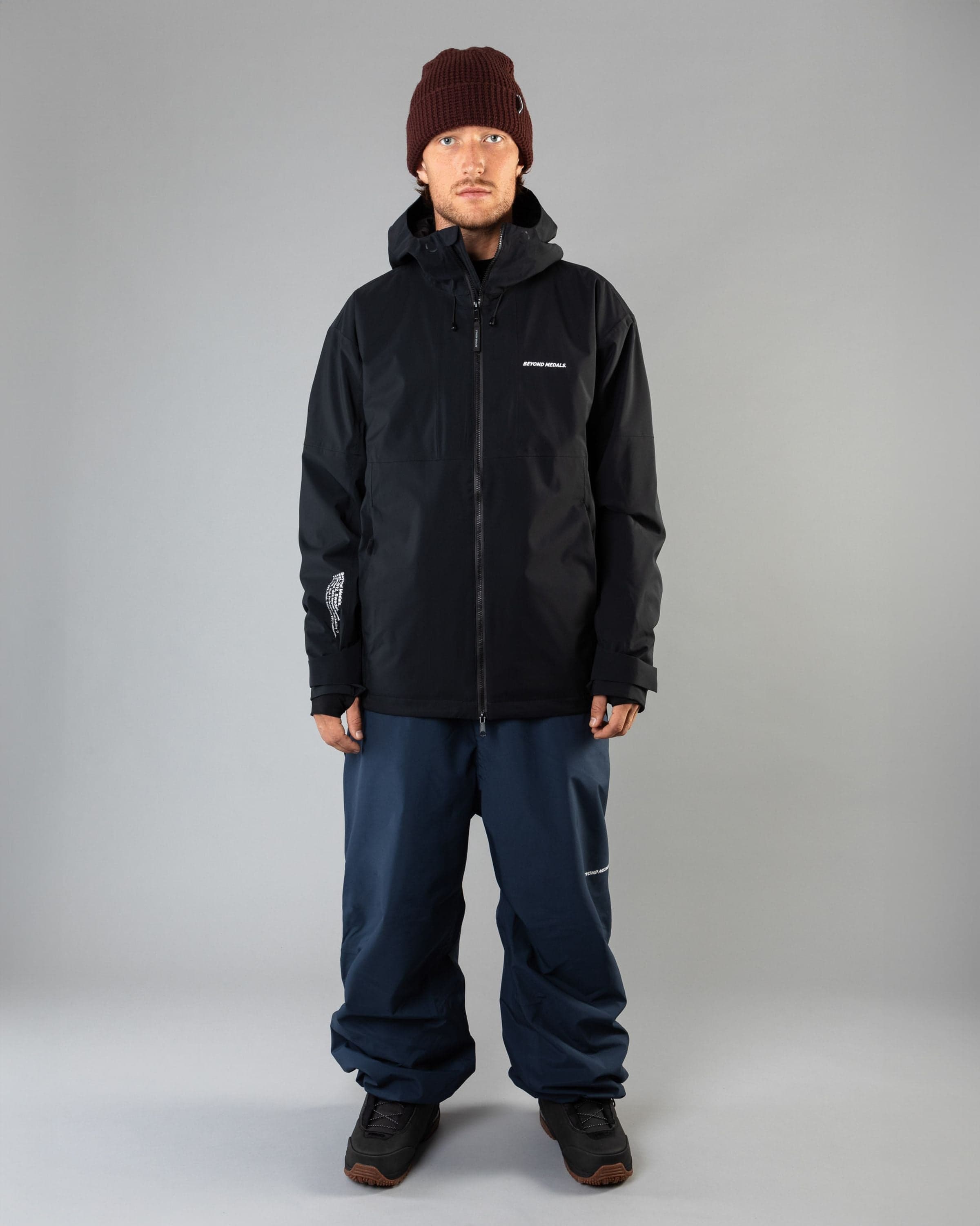 Outerwear clothing, fullzip jacket 2l in black worn by LUDVIG BILLTOFT, Beyond Medals, 2024, full