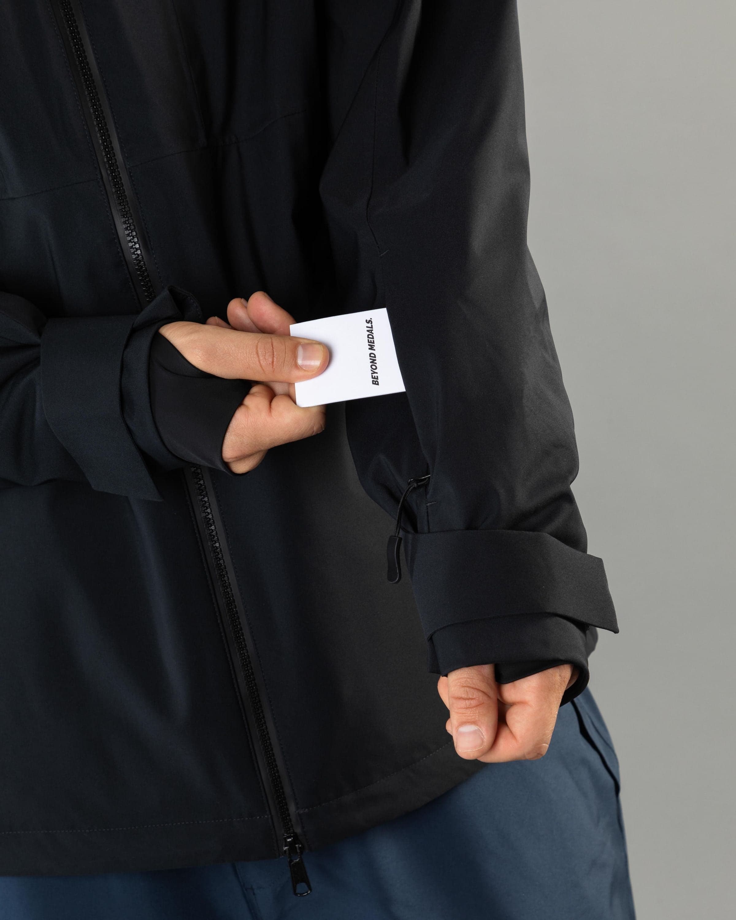 Outerwear clothing, fullzip jacket 2l in black worn by LUDVIG BILLTOFT, Beyond Medals, 2024, detail4