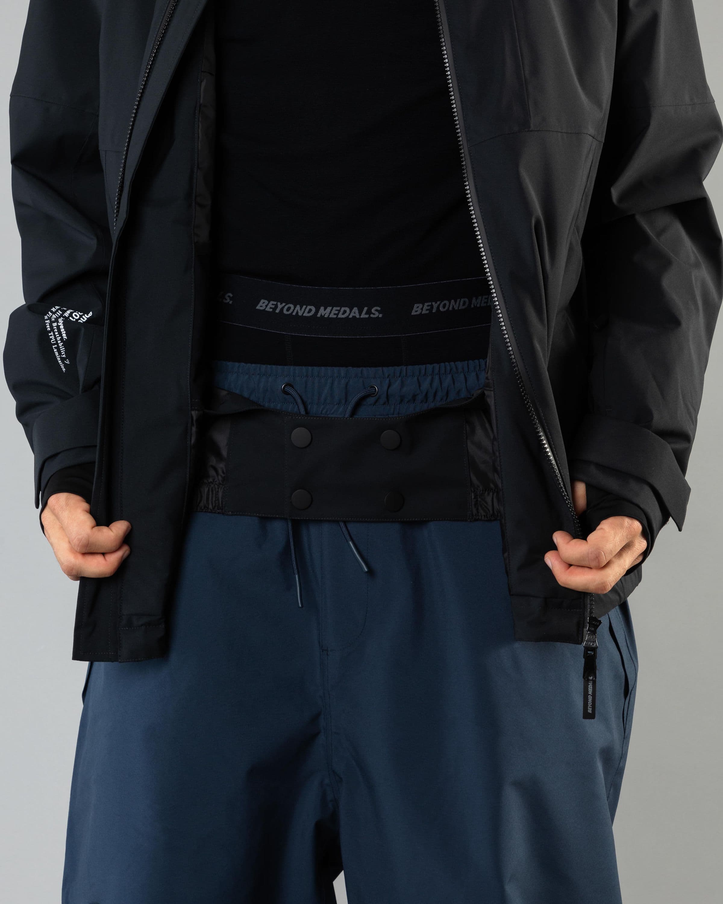 Outerwear clothing, fullzip jacket 2l in black worn by LUDVIG BILLTOFT, Beyond Medals, 2024, detail7