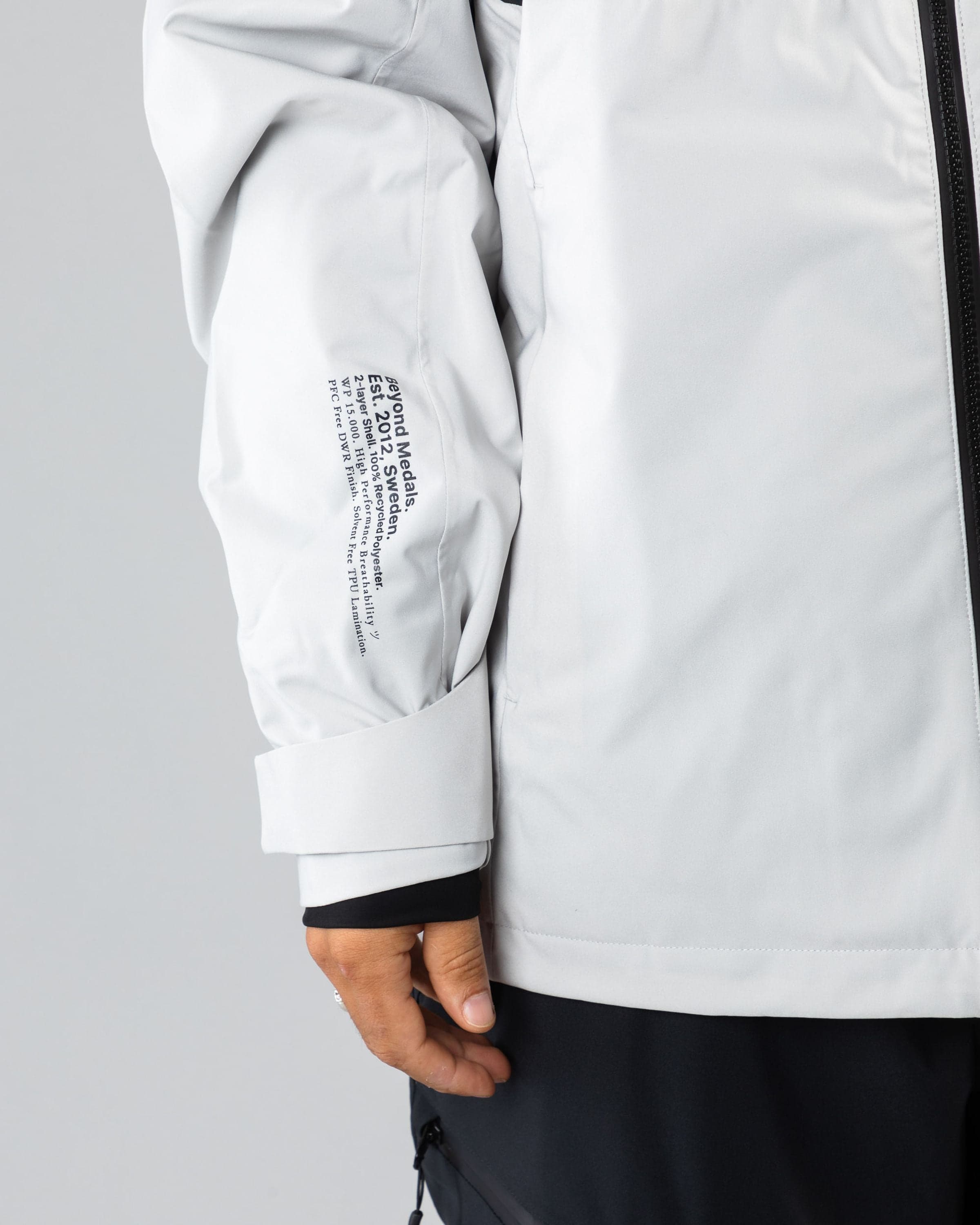 Outerwear clothing, fullzip jacket 2l in grey worn by ULRIK BADERTSCHER, Beyond Medals, 2024, detail4