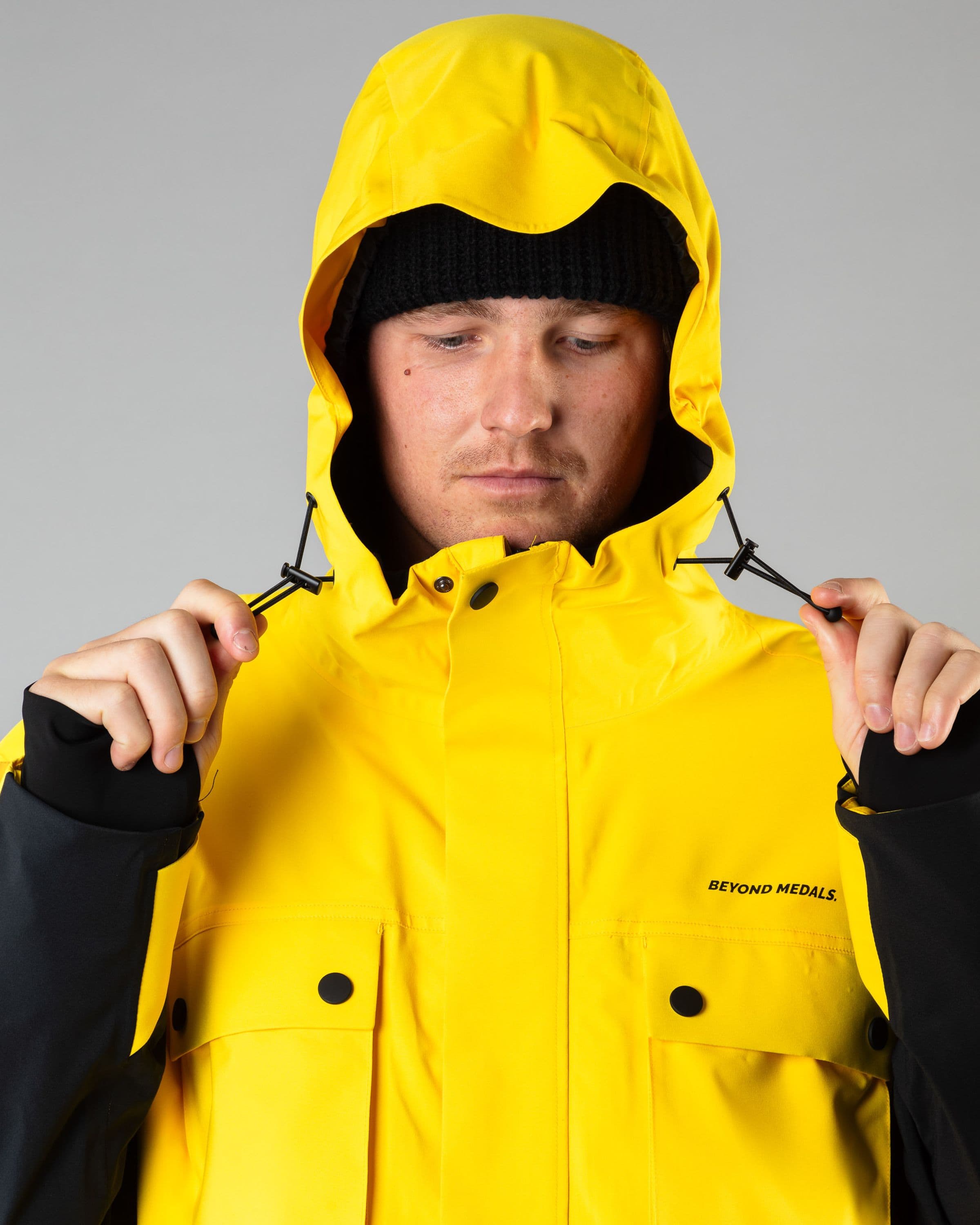 Outerwear clothing, cargo jacket 2l in yellow worn by SEBBE DE BUCK, Beyond Medals, 2024, detail1