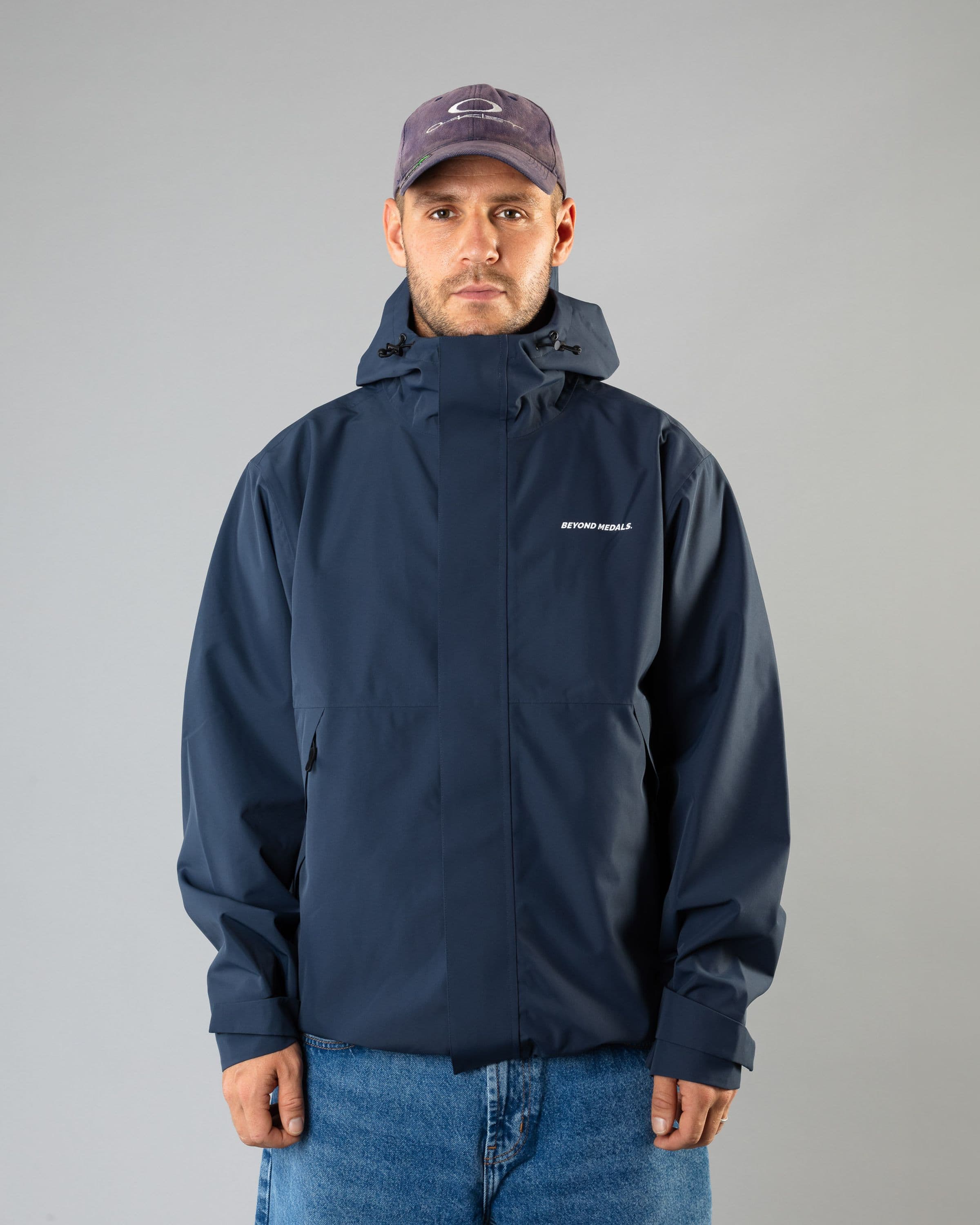 Outerwear clothing, the jacket in blue worn by TOR LUNDSTRÖM, Beyond Medals, 2024, front street