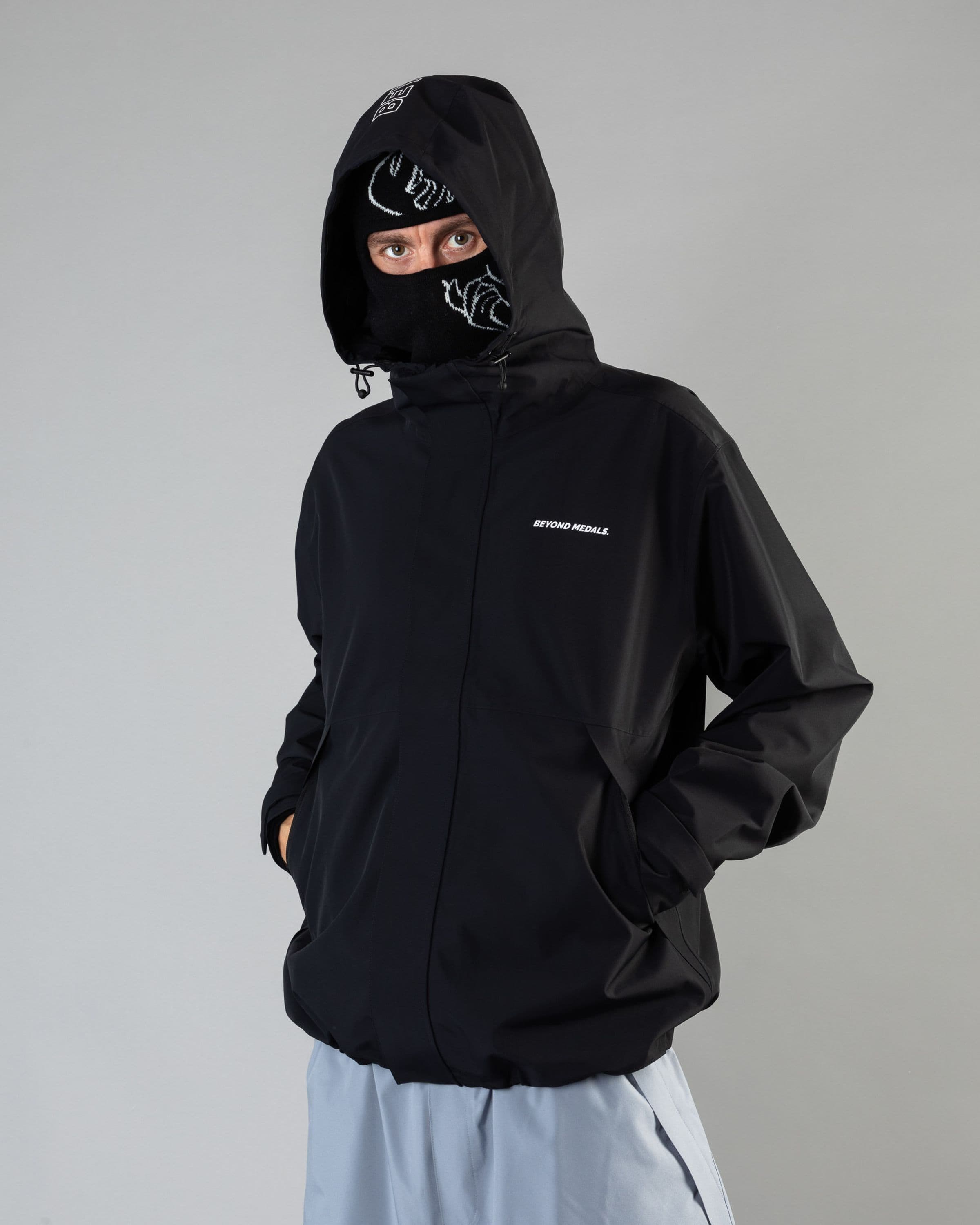 Outerwear clothing, the jacket in black worn by KEVIN BÄCKSTRÖM, Beyond Medals, 2024, front2