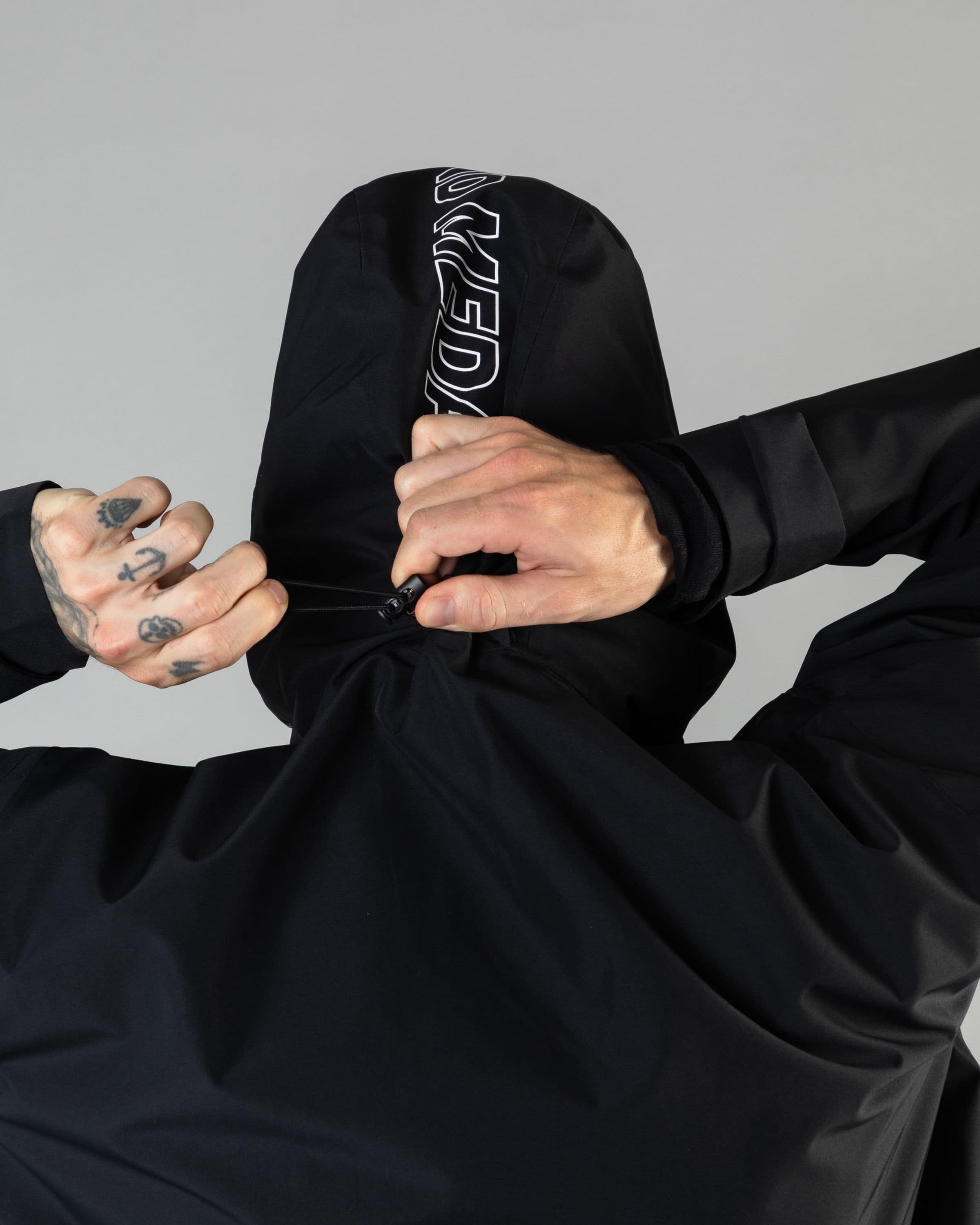 Outerwear clothing, the jacket in black worn by KEVIN BÄCKSTRÖM, Beyond Medals, 2024, detail1