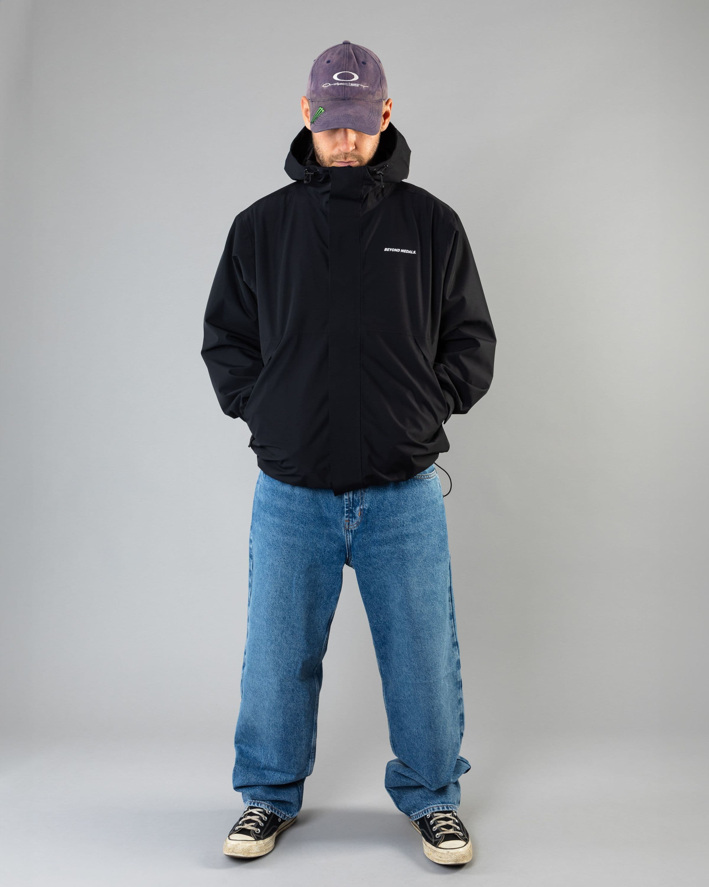 Outerwear clothing, the jacket in black worn by TOR LUNDSTRÖM, Beyond Medals, 2024, full front