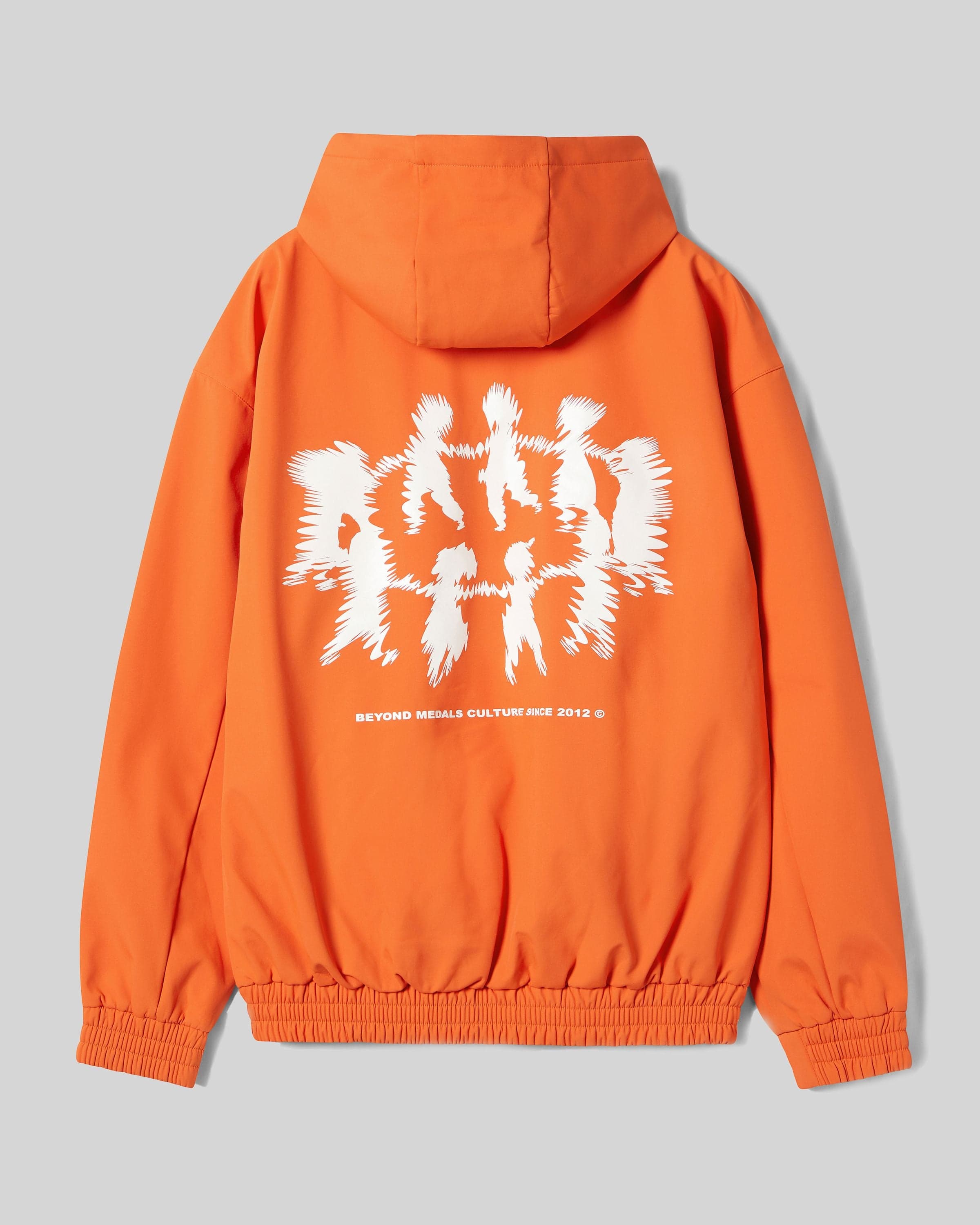 Beyond Medals softshell hoodie in orange product image 2024 softshell hoodie back