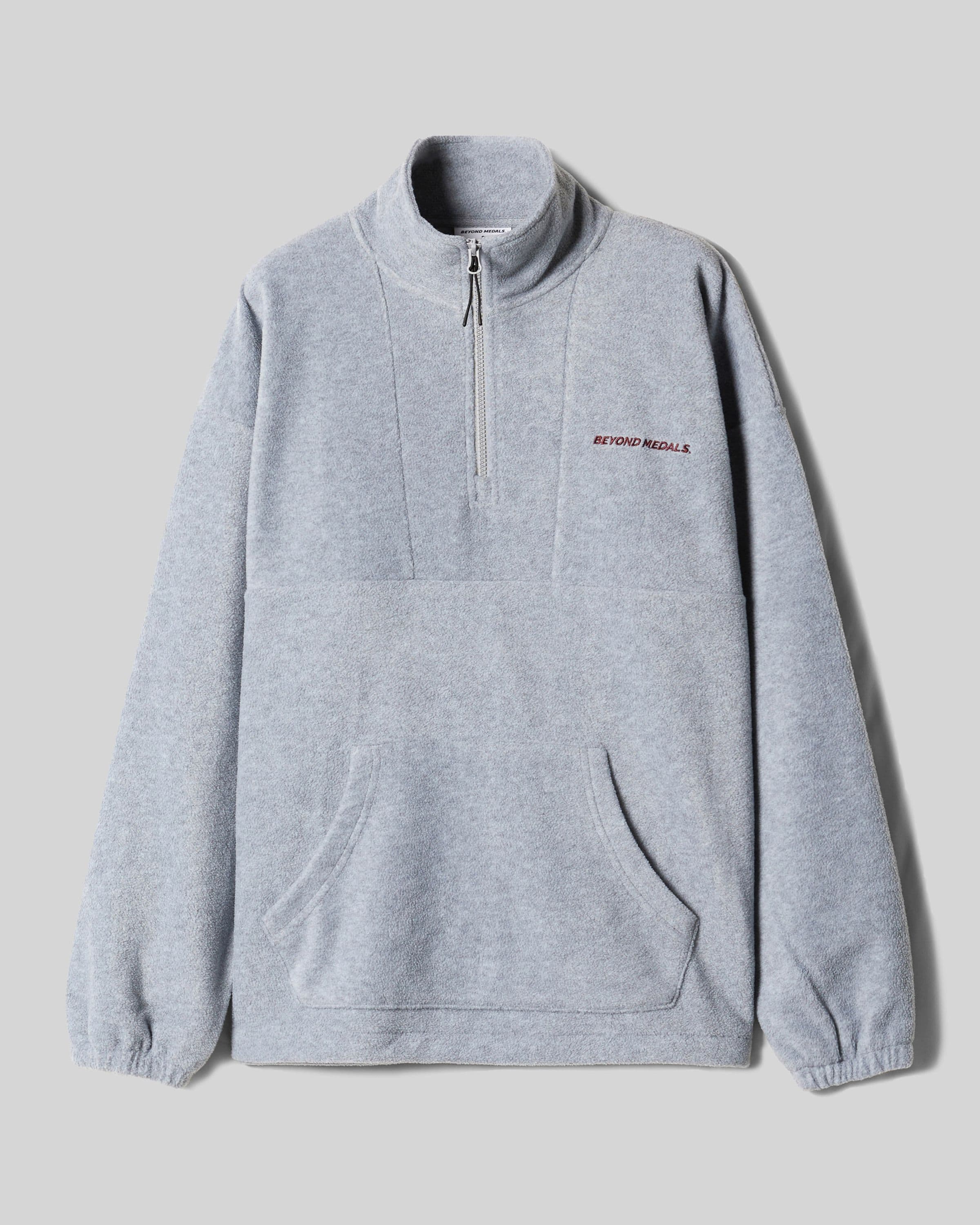 Beyond Medals halfzip fleece in grey product image 2024 fleece jacket front
