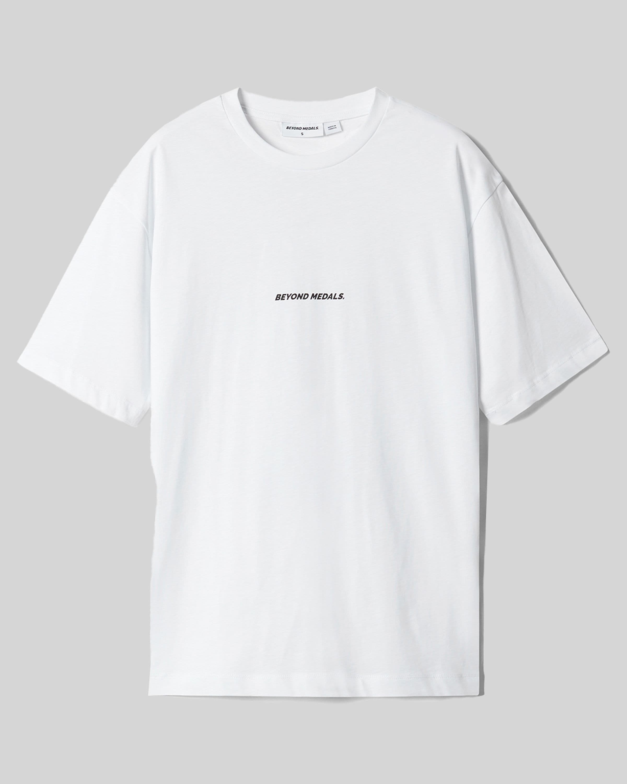 Beyond Medals baekkel tee in white product image 2024 baekkel tee front