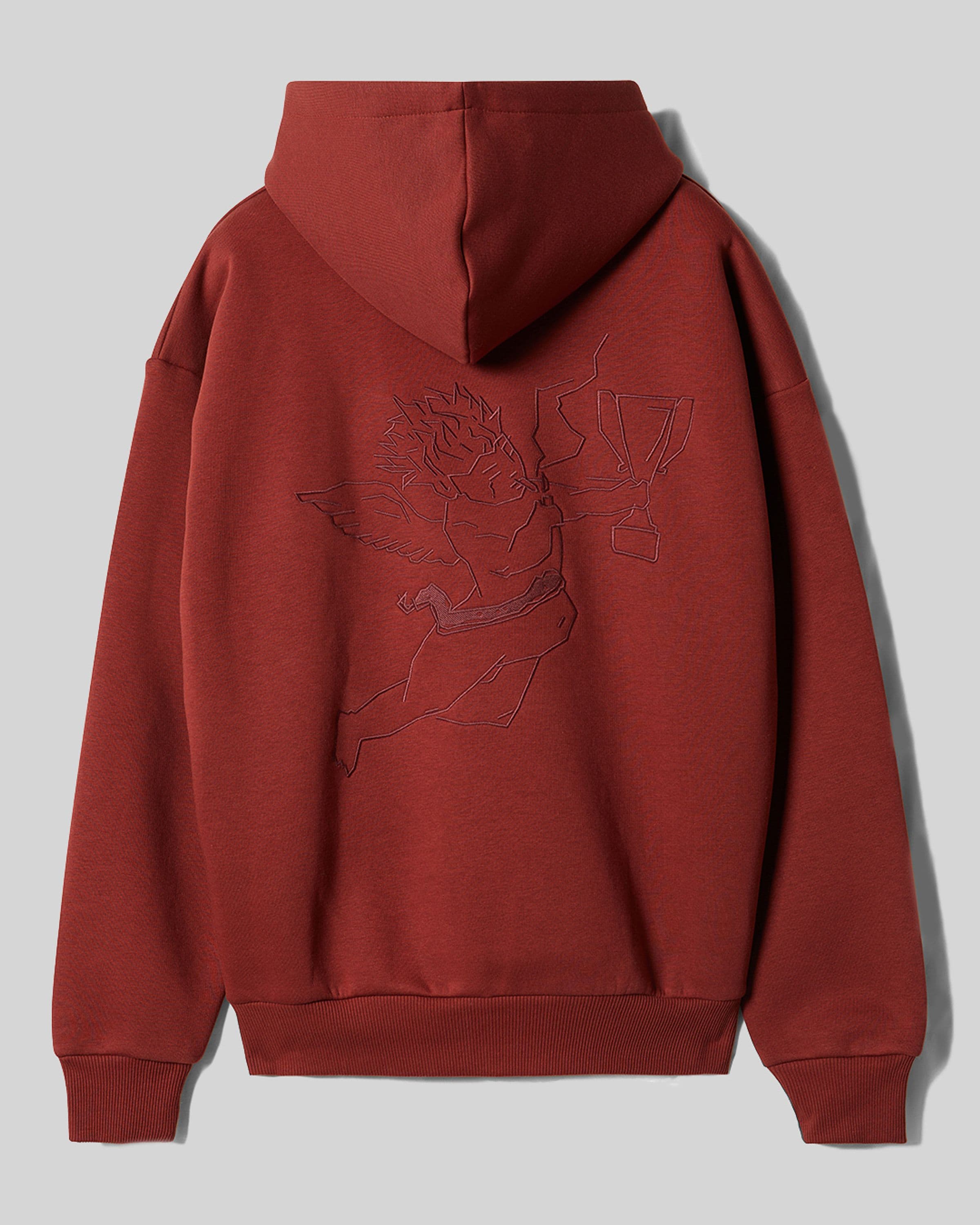 Beyond Medals angel hoodie 2.0 in red product image 2024 angel hoodie 2.0 back