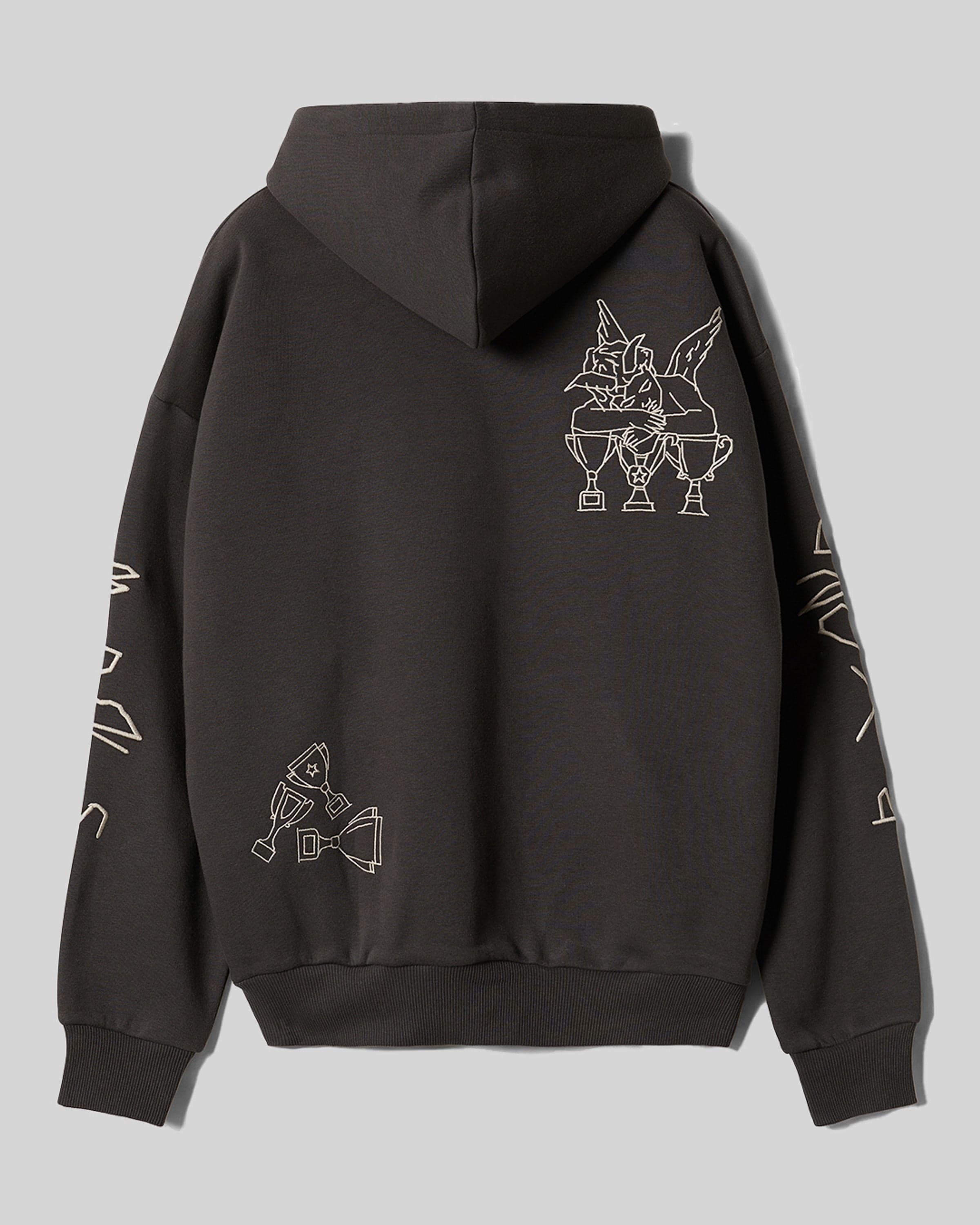 Beyond Medals angel hoodie 2.0 in grey product image 2024 angel hoodie 2.0 back