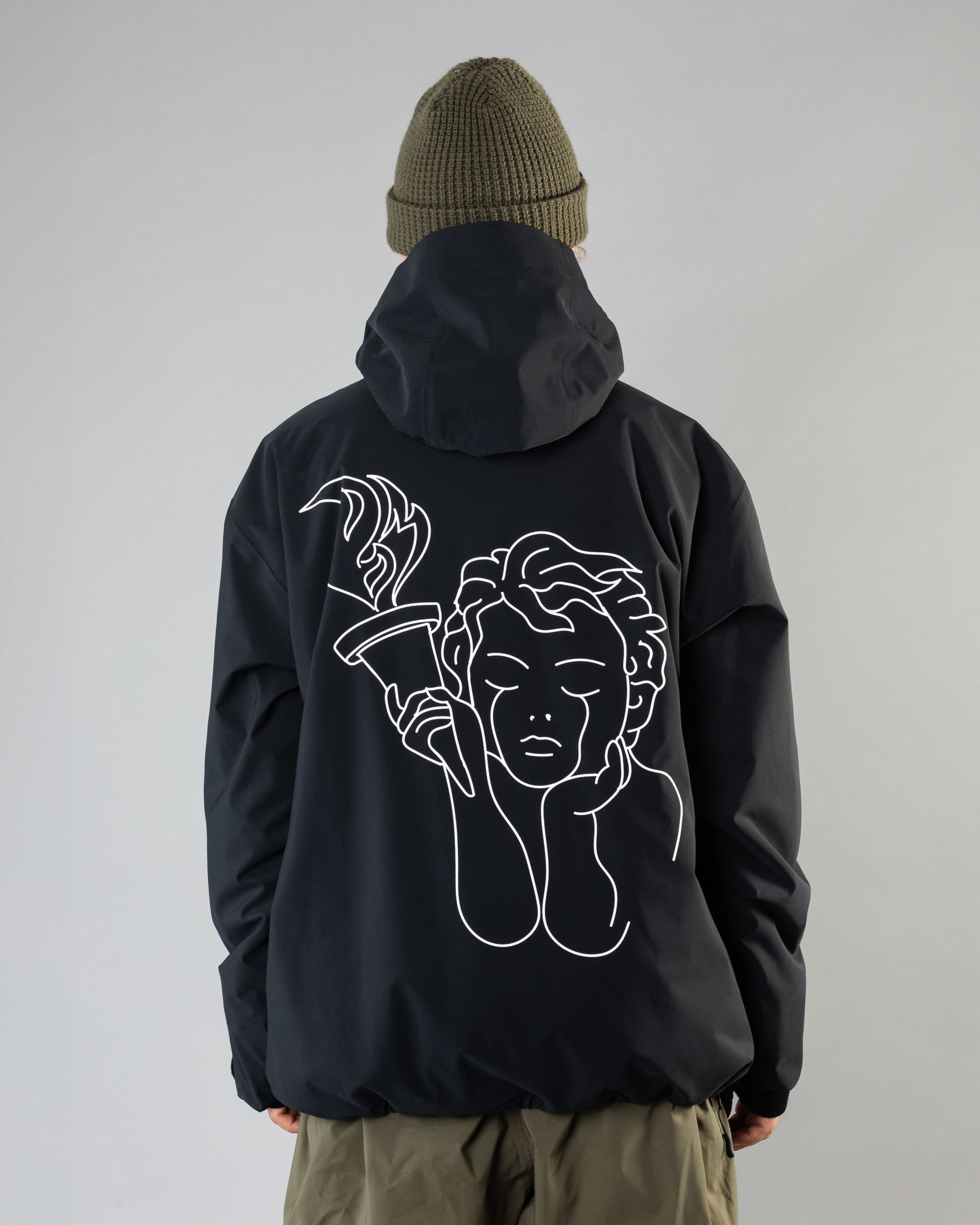 Outerwear clothing, Anorak 2L in black worn by LUDVIG BILLTOFT, Beyond Medals, 2024, back