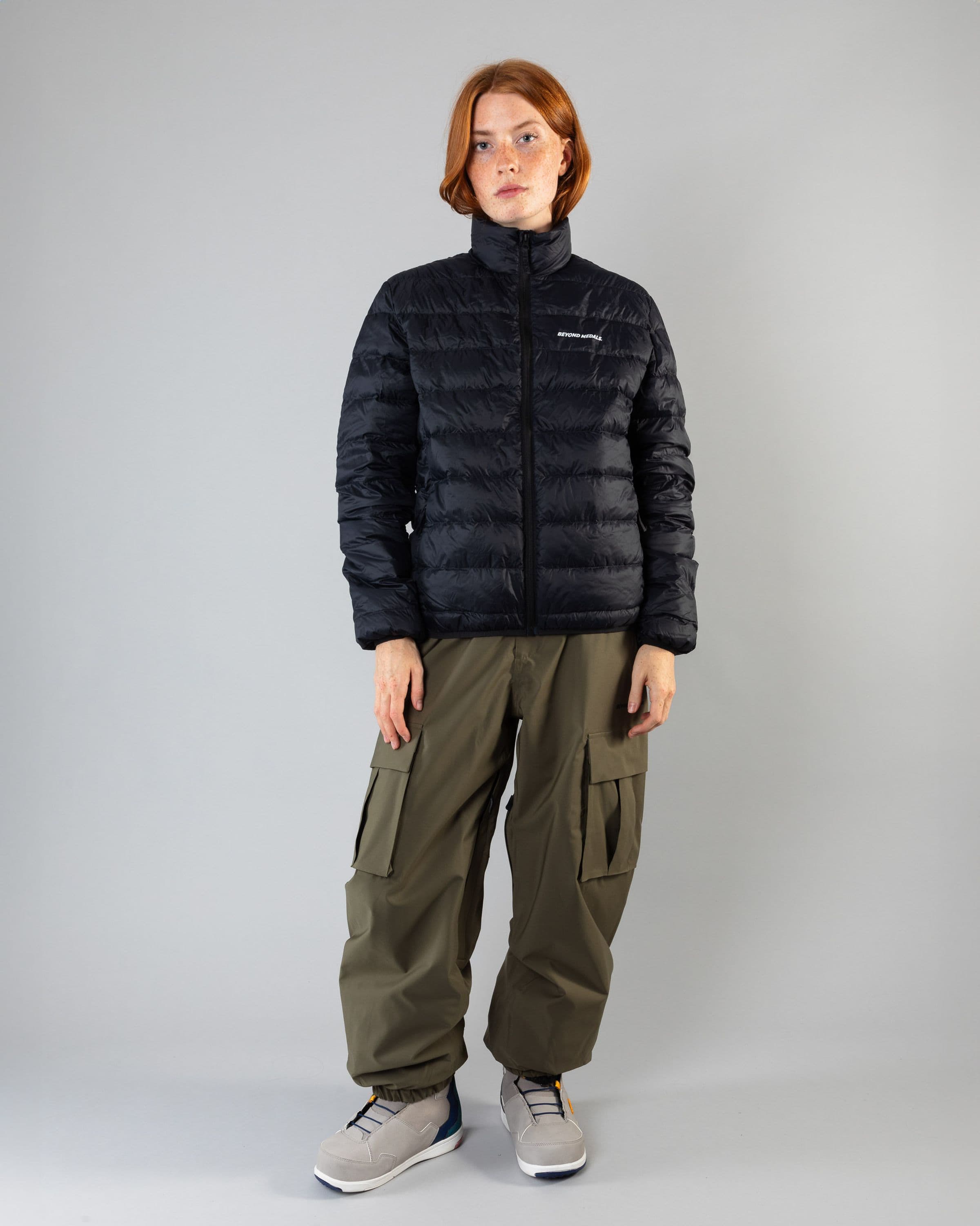 Outwear clothing, Packable Down Jacket in black, Beyond Medals, 2024, full front 2