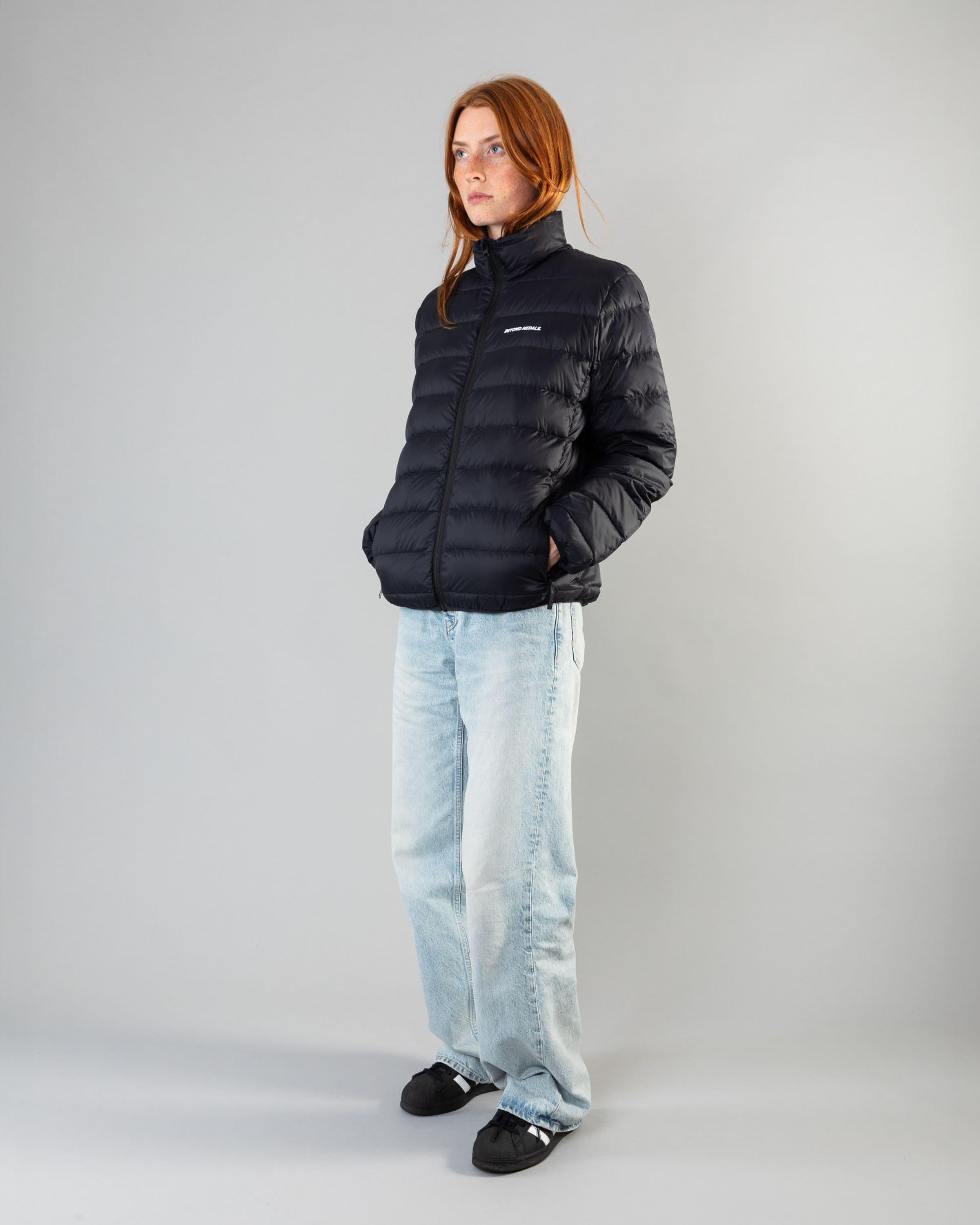 Outwear clothing, Packable Down Jacket in black, Beyond Medals, 2024, full front1