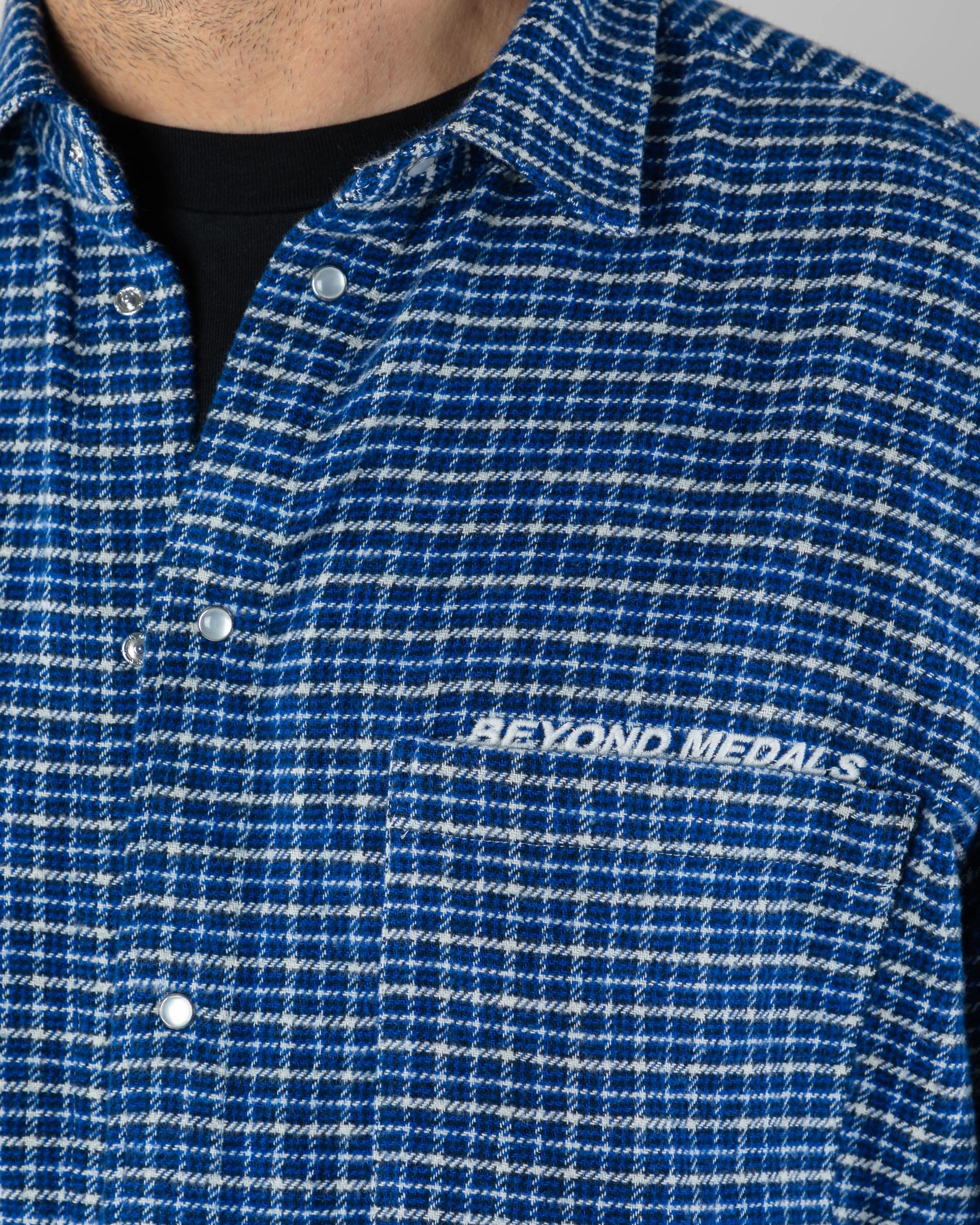 Checkered Shirt Beyond Medals Snowboard & Streetwear Logo detail image