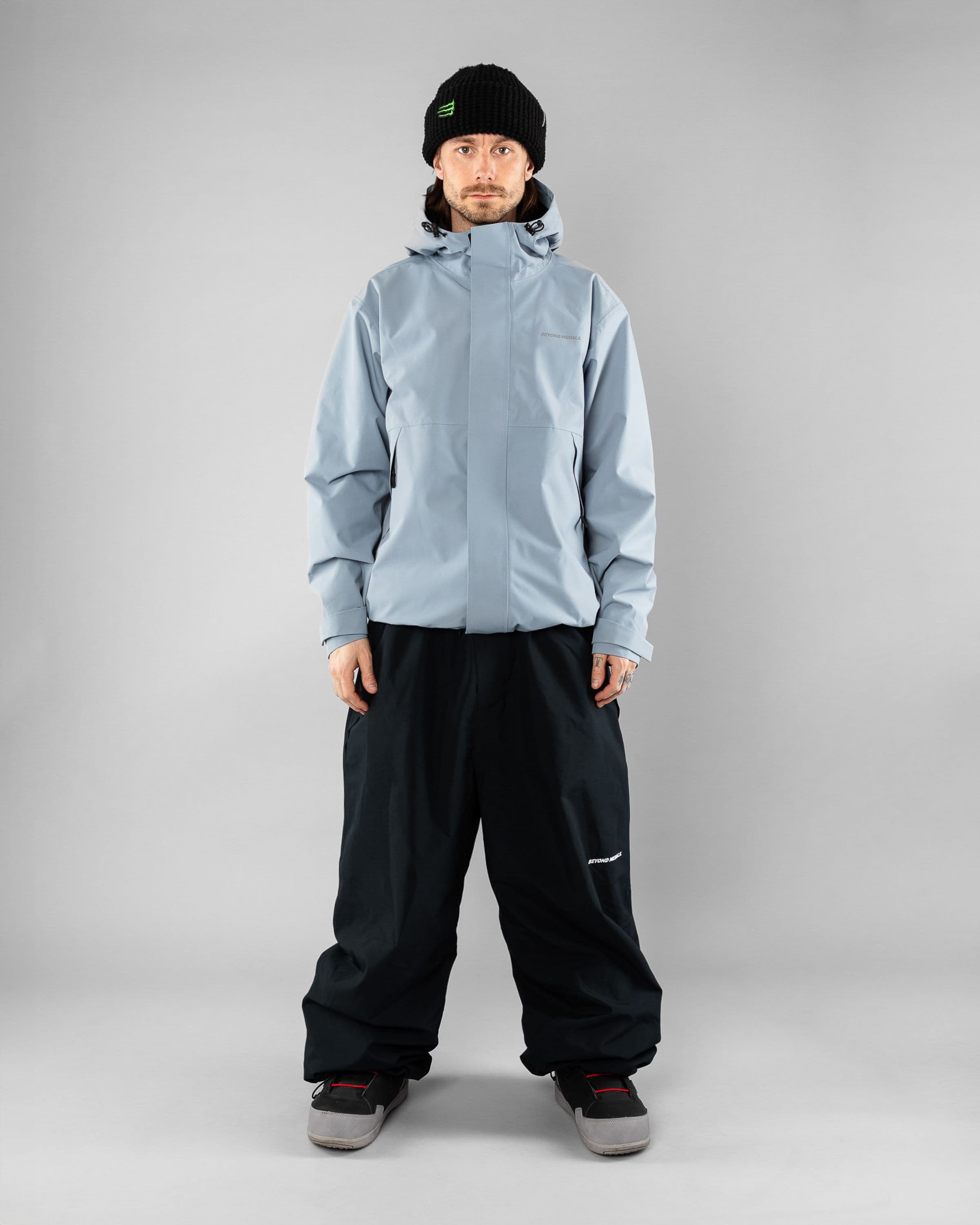 The Jacket Beyond Medals Snowboard & Streetwear Model image front with Kevin as model